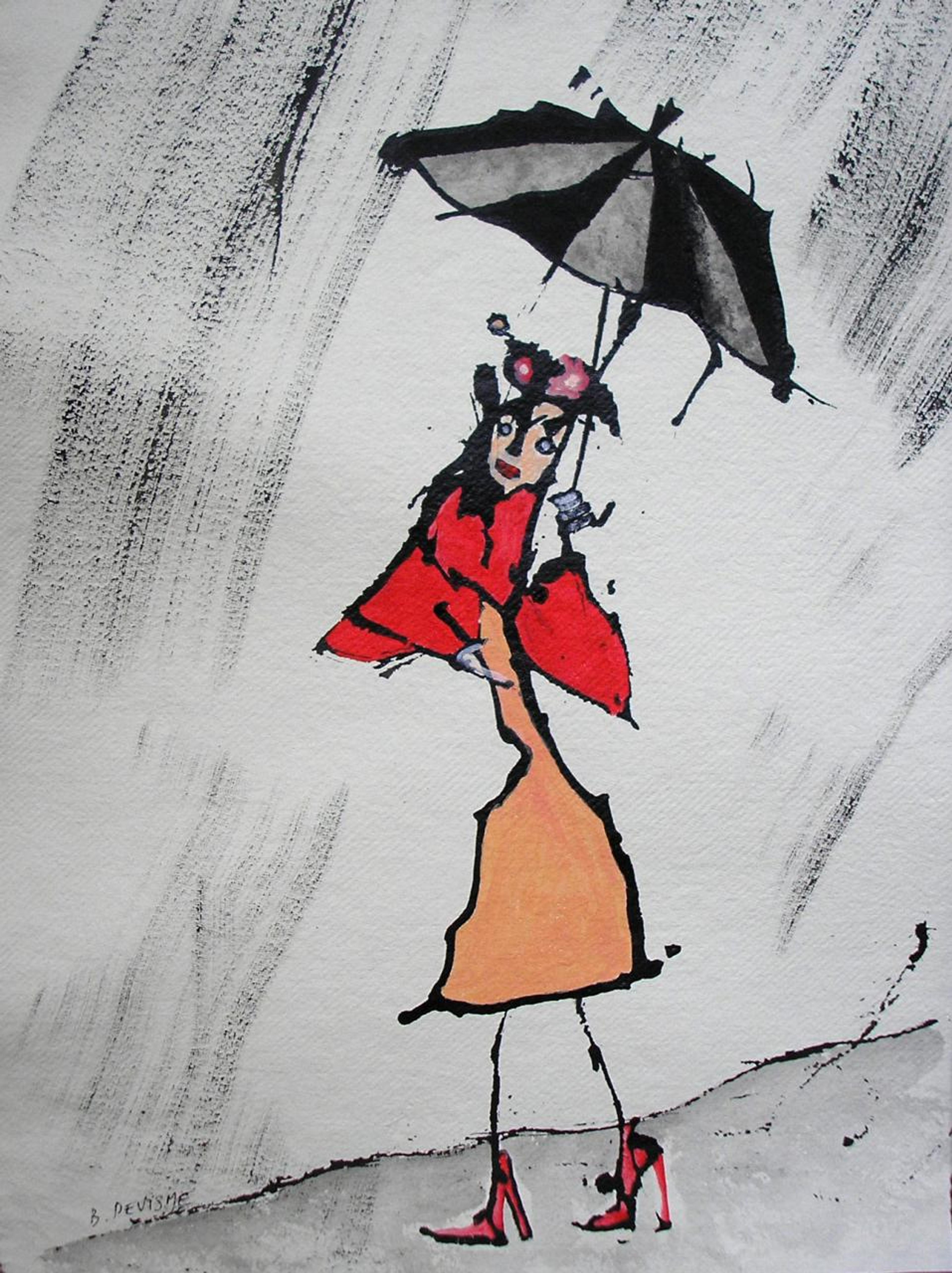 oisive sous la pluie