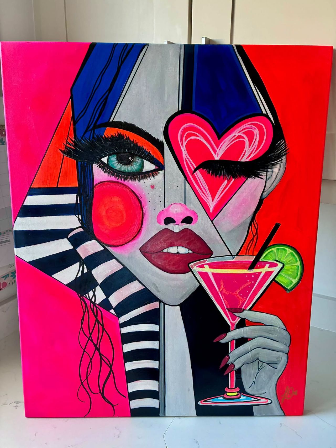 Coco After Dark — a one-of-a-kind original acrylic painting on stretched canvas