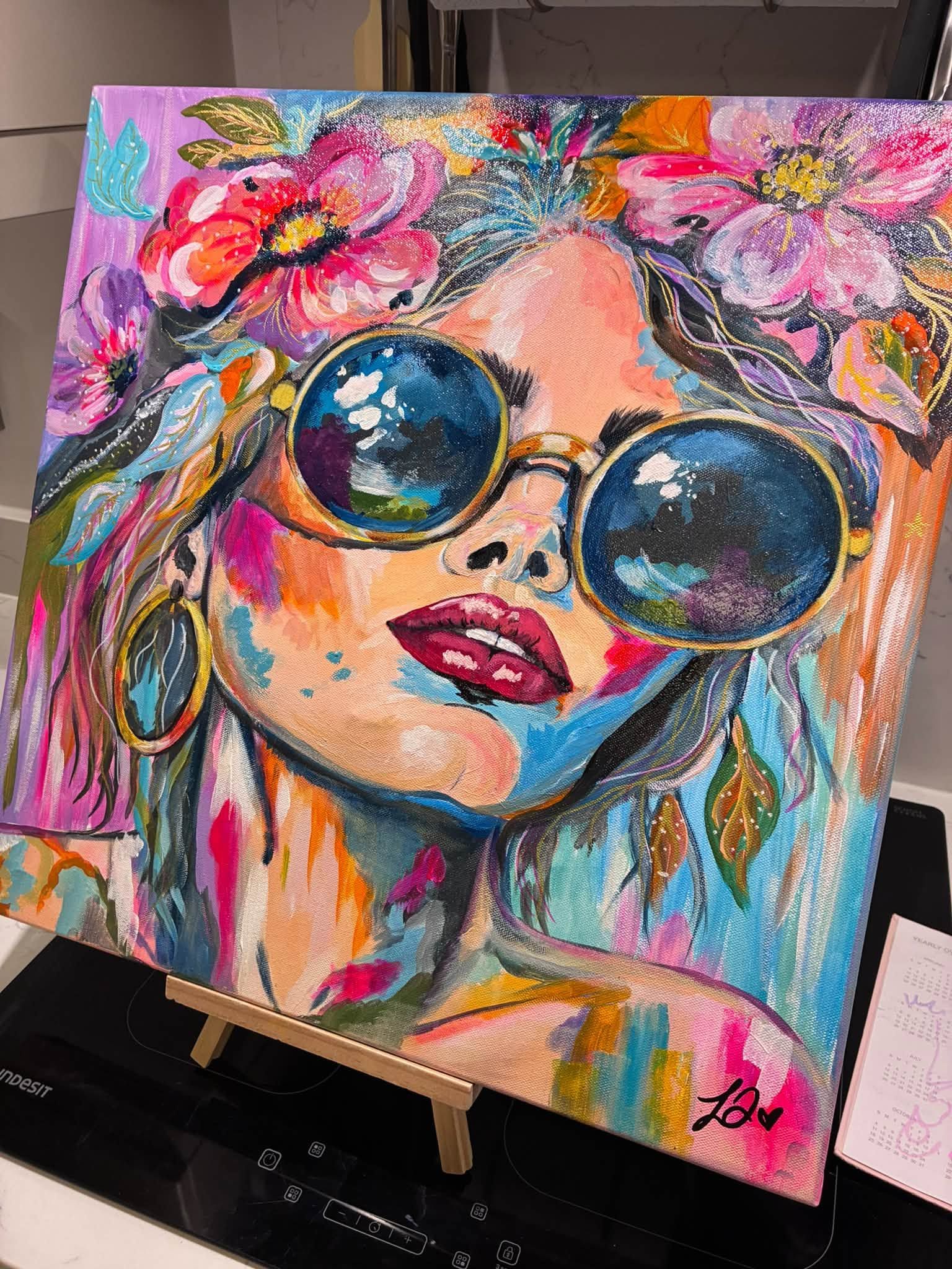 Wild at heart — 50 × 50 cm acrylic painting on stretched canvas, photo 3