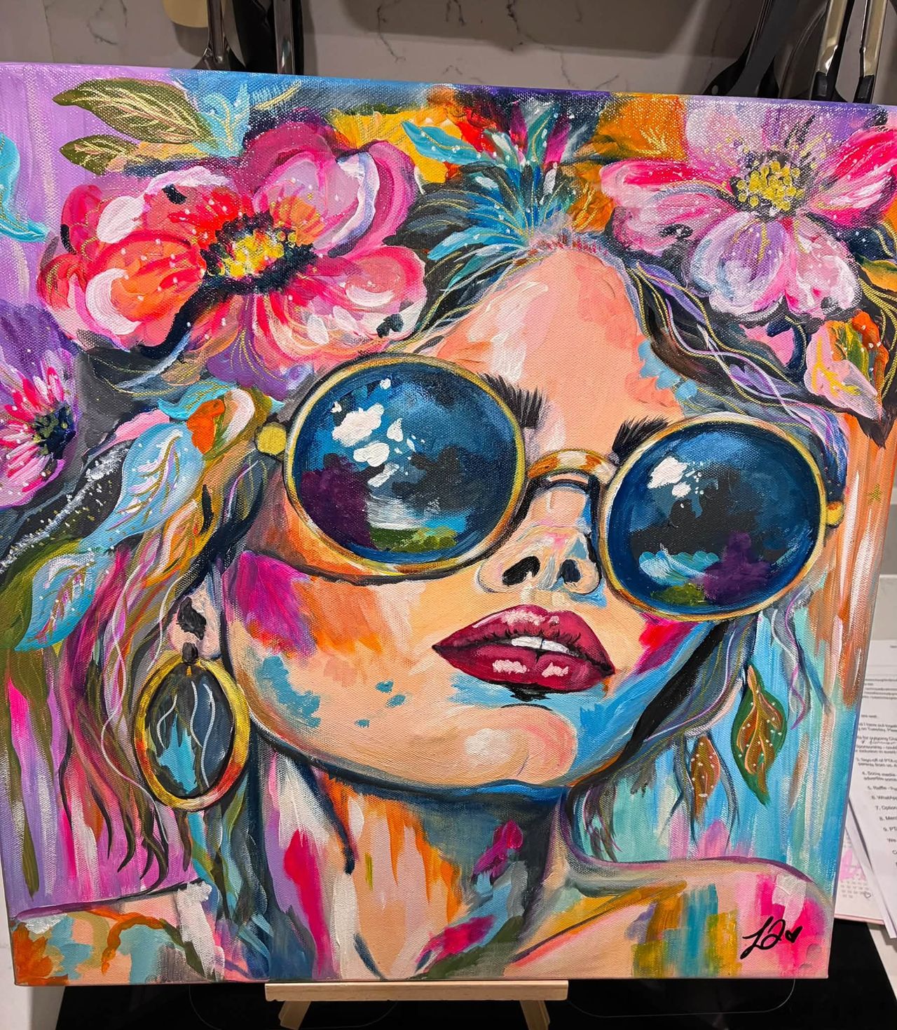 Wild at heart — 50 × 50 cm acrylic painting on stretched canvas, photo 1