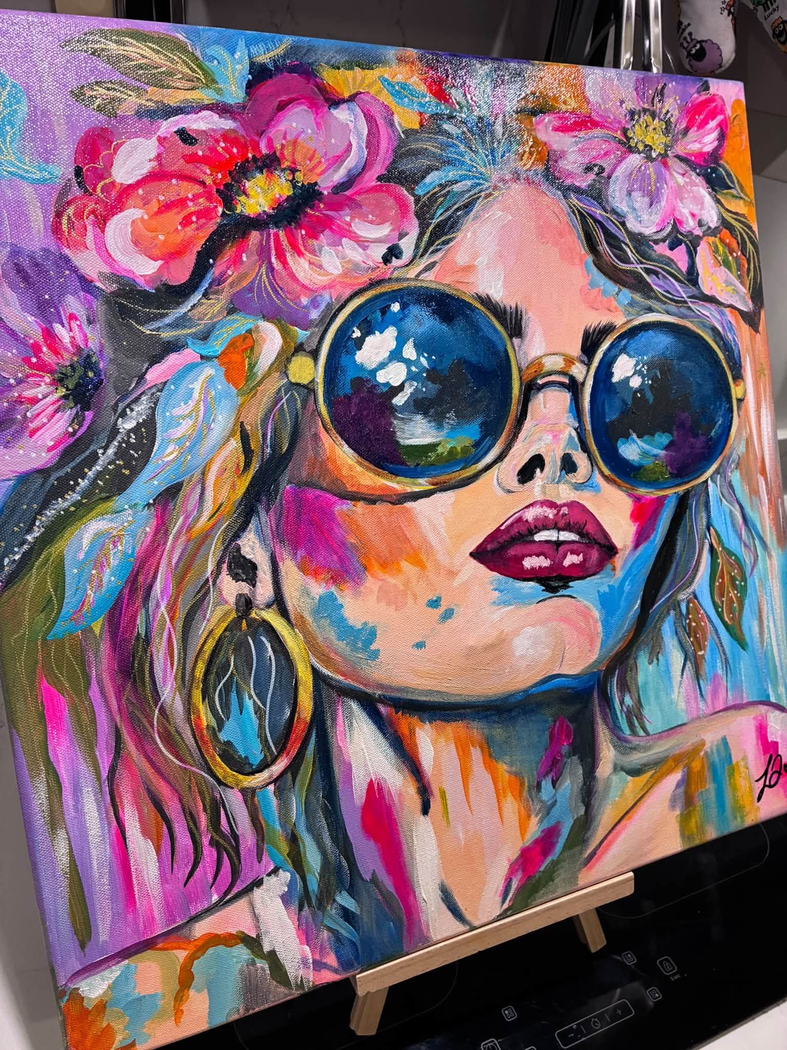 Wild at heart — 50 × 50 cm acrylic painting on stretched canvas, photo 2