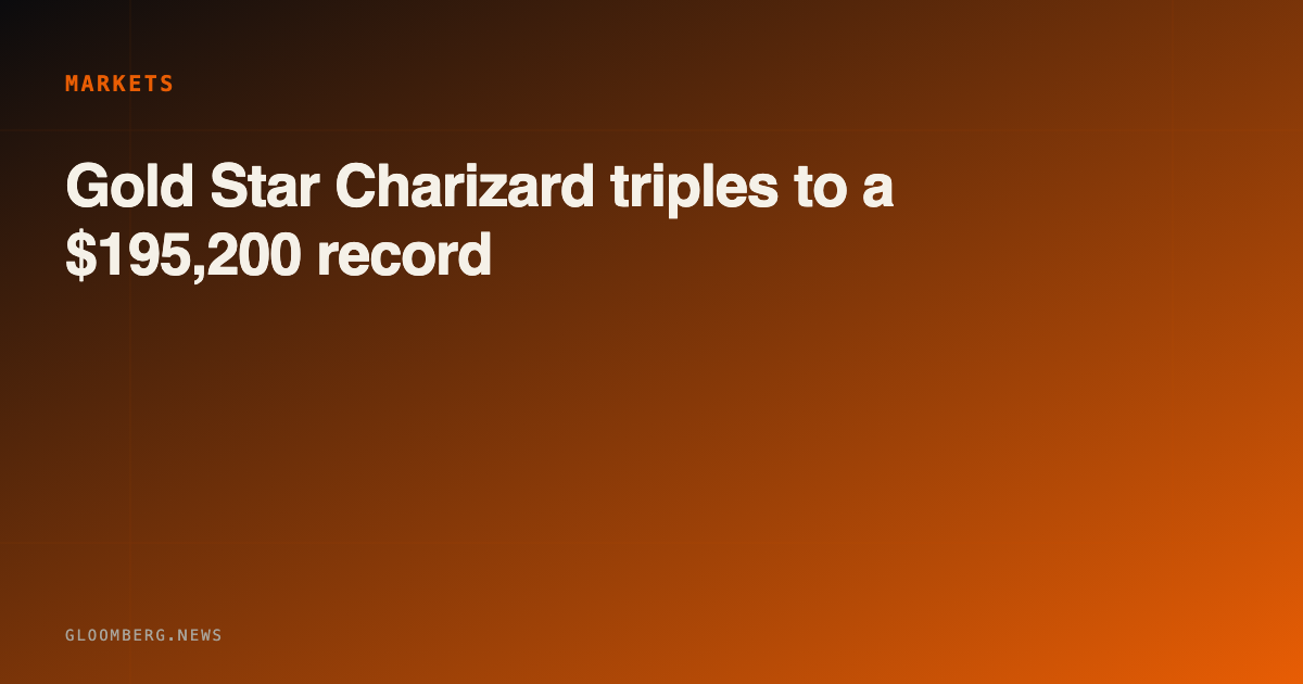 Gold Star Charizard triples to a $195,200 record in Goldin's undercard