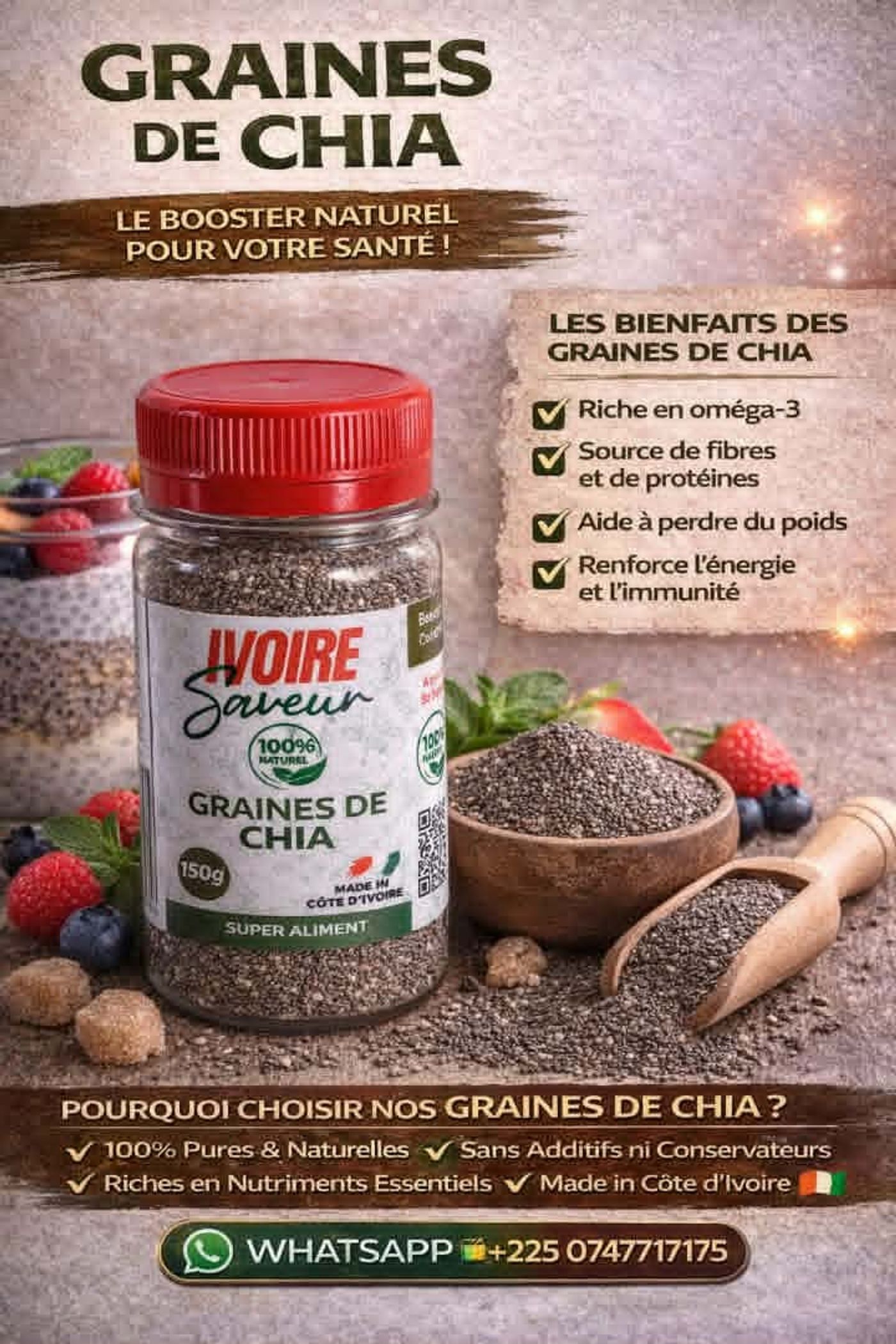 Graines de Chia Ivoire Saveur