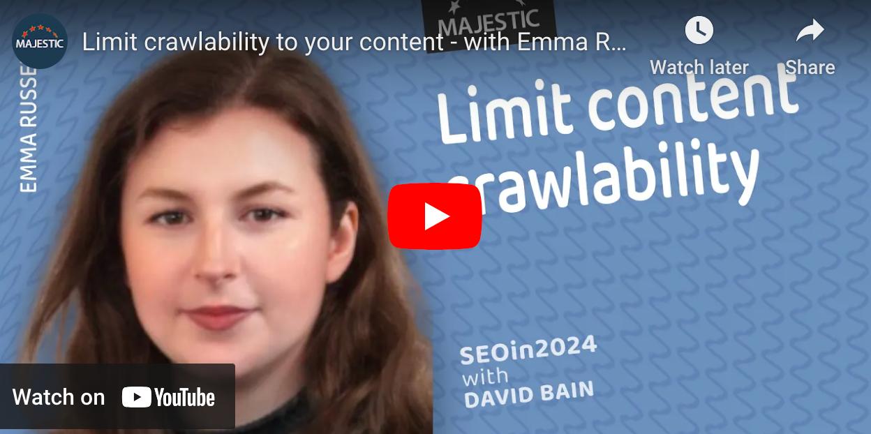 Majestic - Limit content crawlability