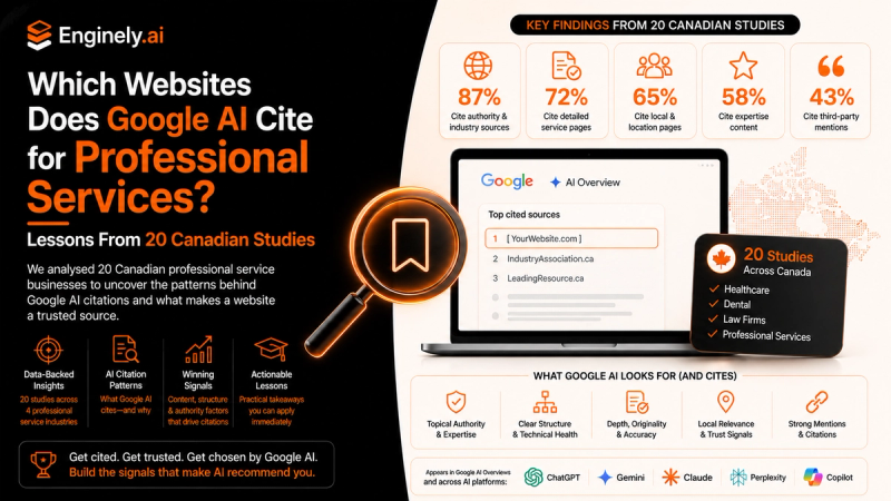 Which Websites Does Google AI Cite for Professional Services? Lessons From 20 Canadian Studies