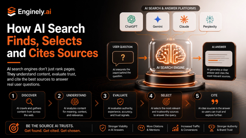 How AI Search Finds, Selects and Cites Sources