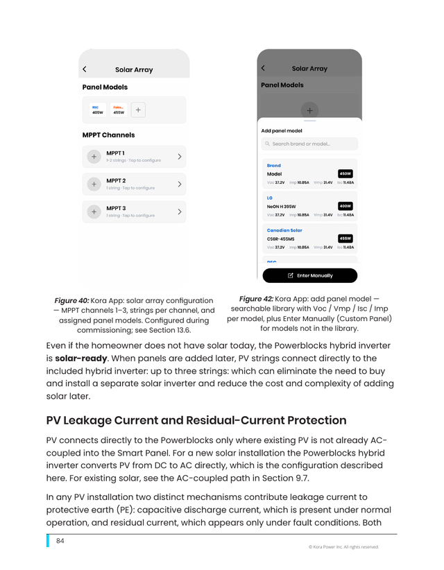 Kora installation manual page 84: 11.7 Future Solar Strings