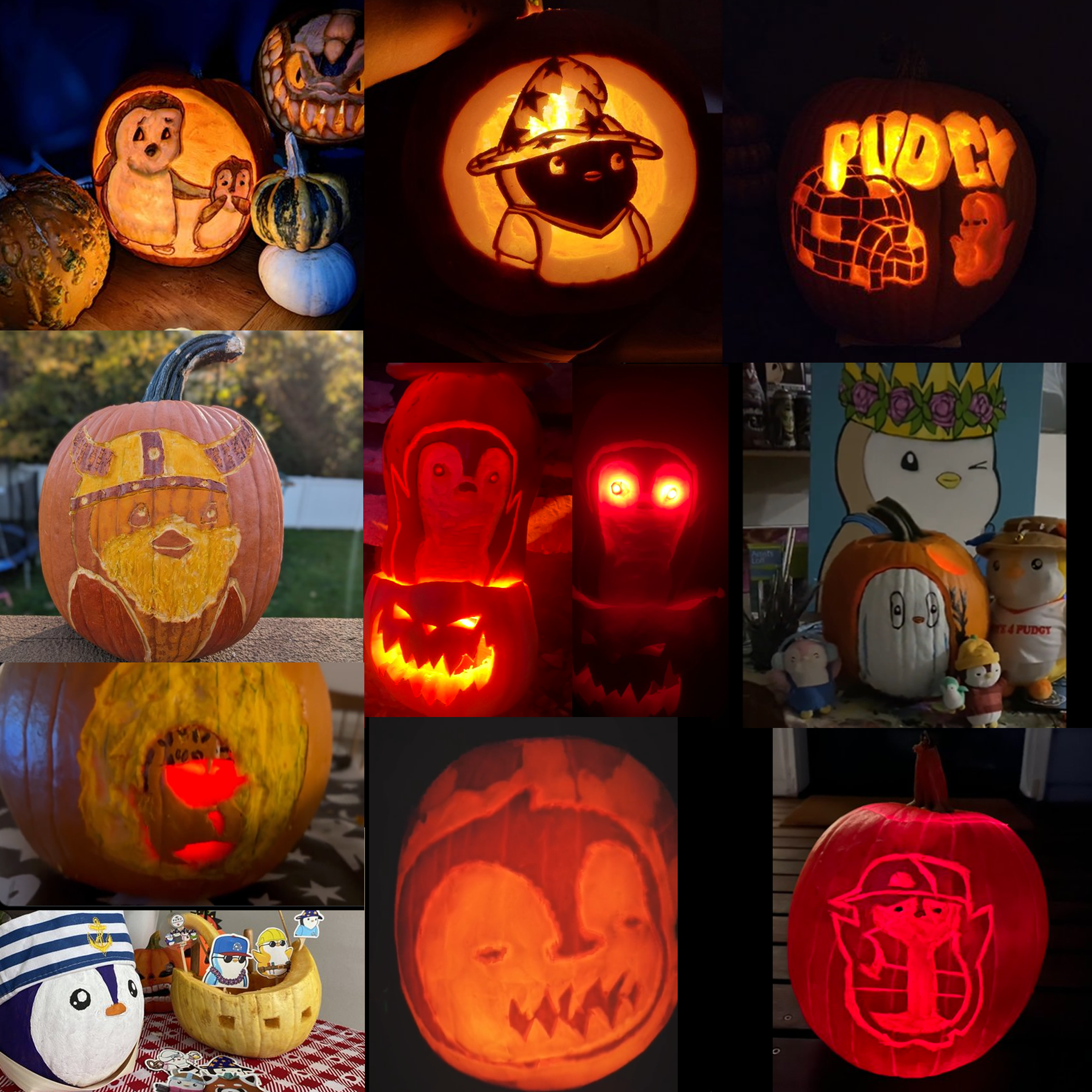 Pudgy Pumpkin Carvings