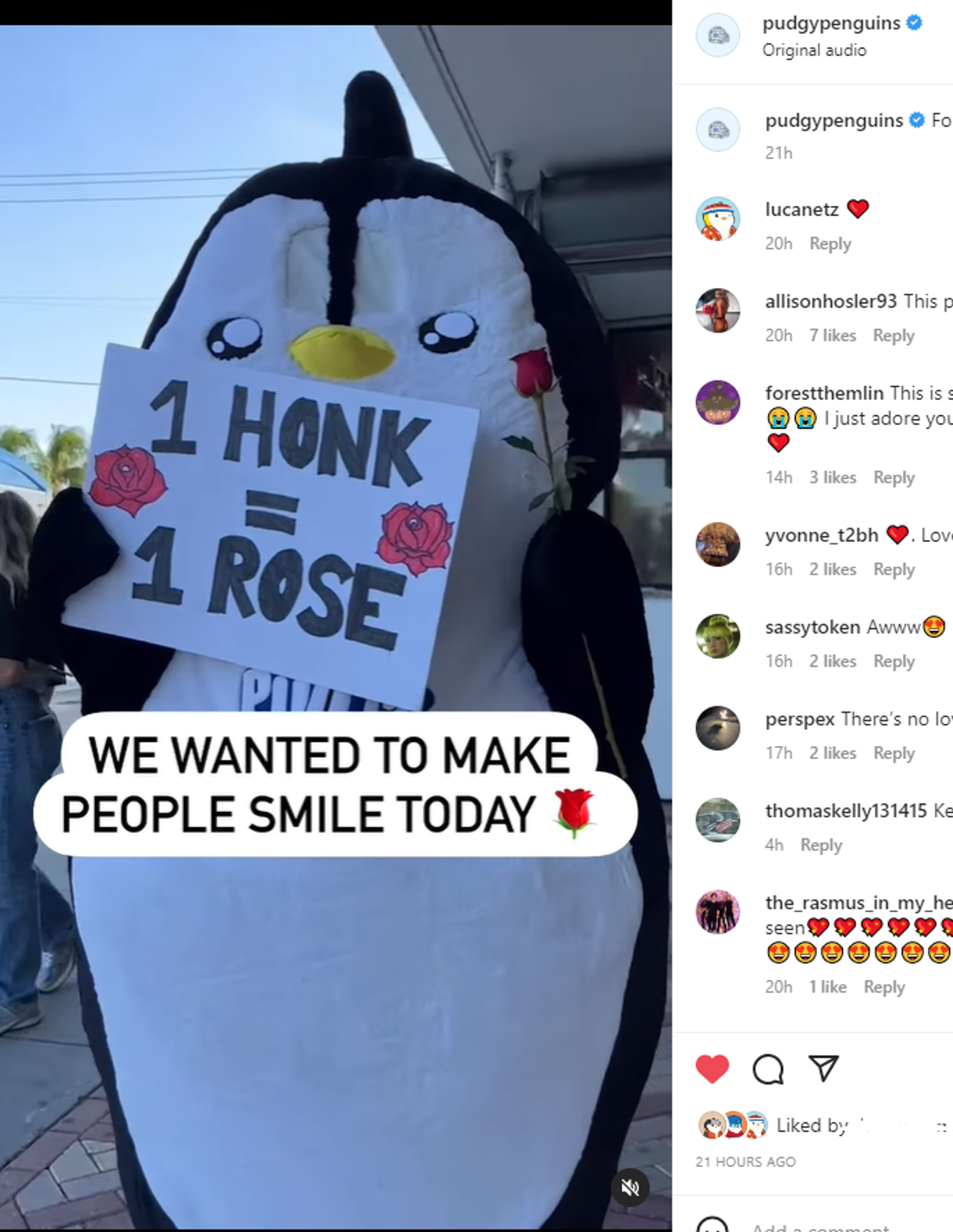 Pudgy Penguins Instagram