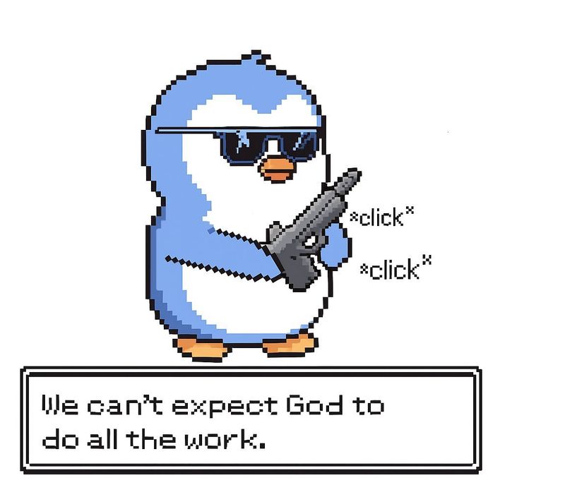 A Pudgy community meme