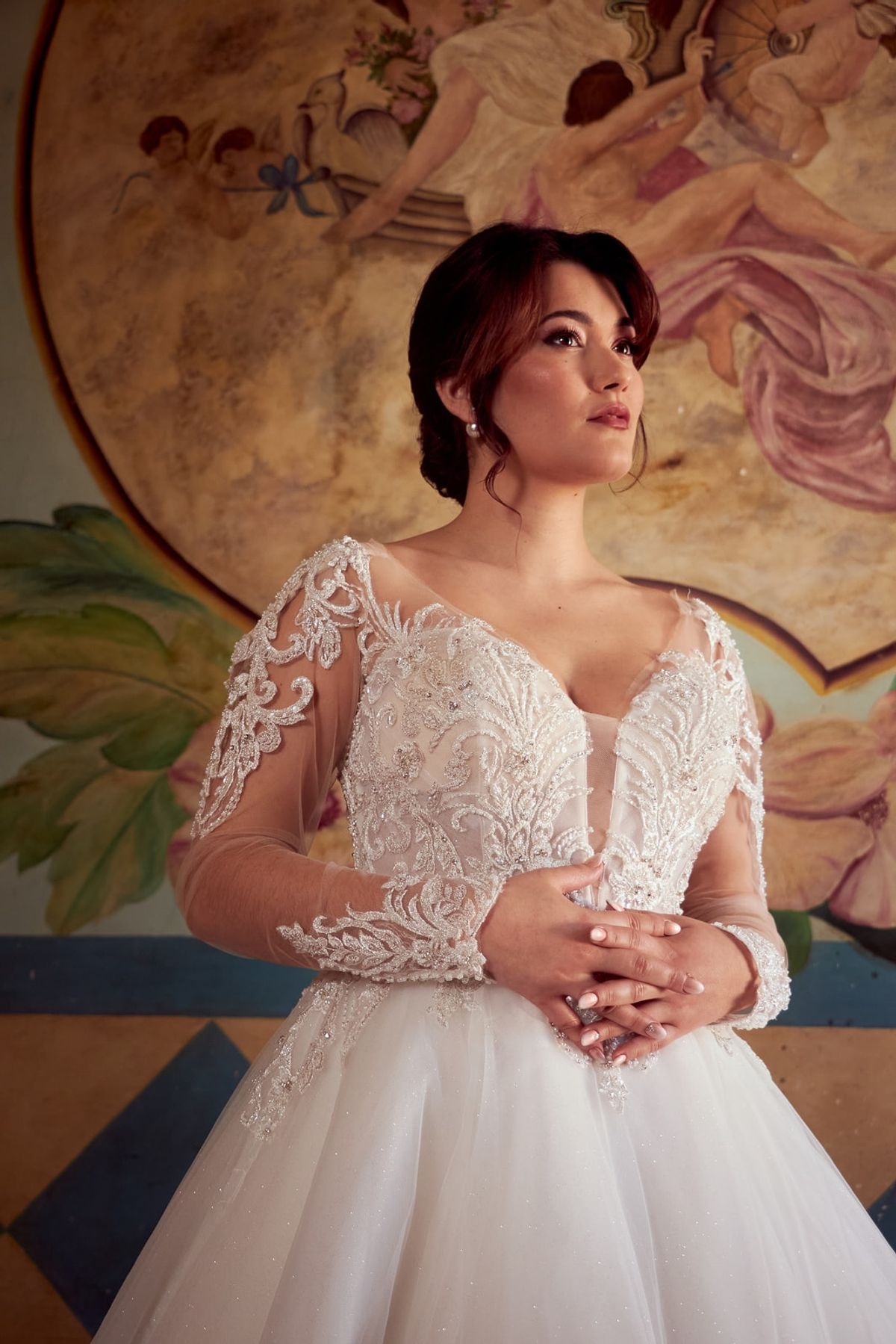 Bridal makeup by Bárbara Santos, photographed on a wedding day in Portugal