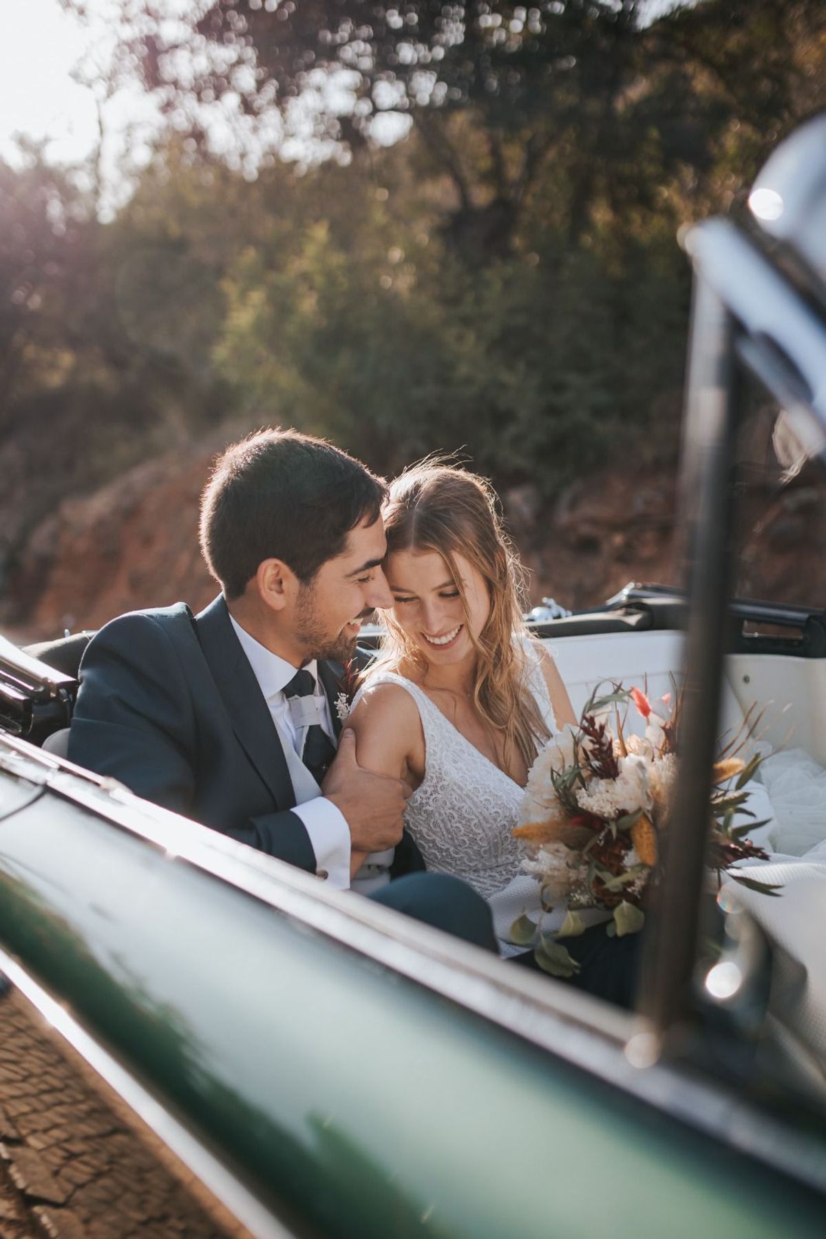 Bridal makeup by Bárbara Santos, photographed on a wedding day in Portugal