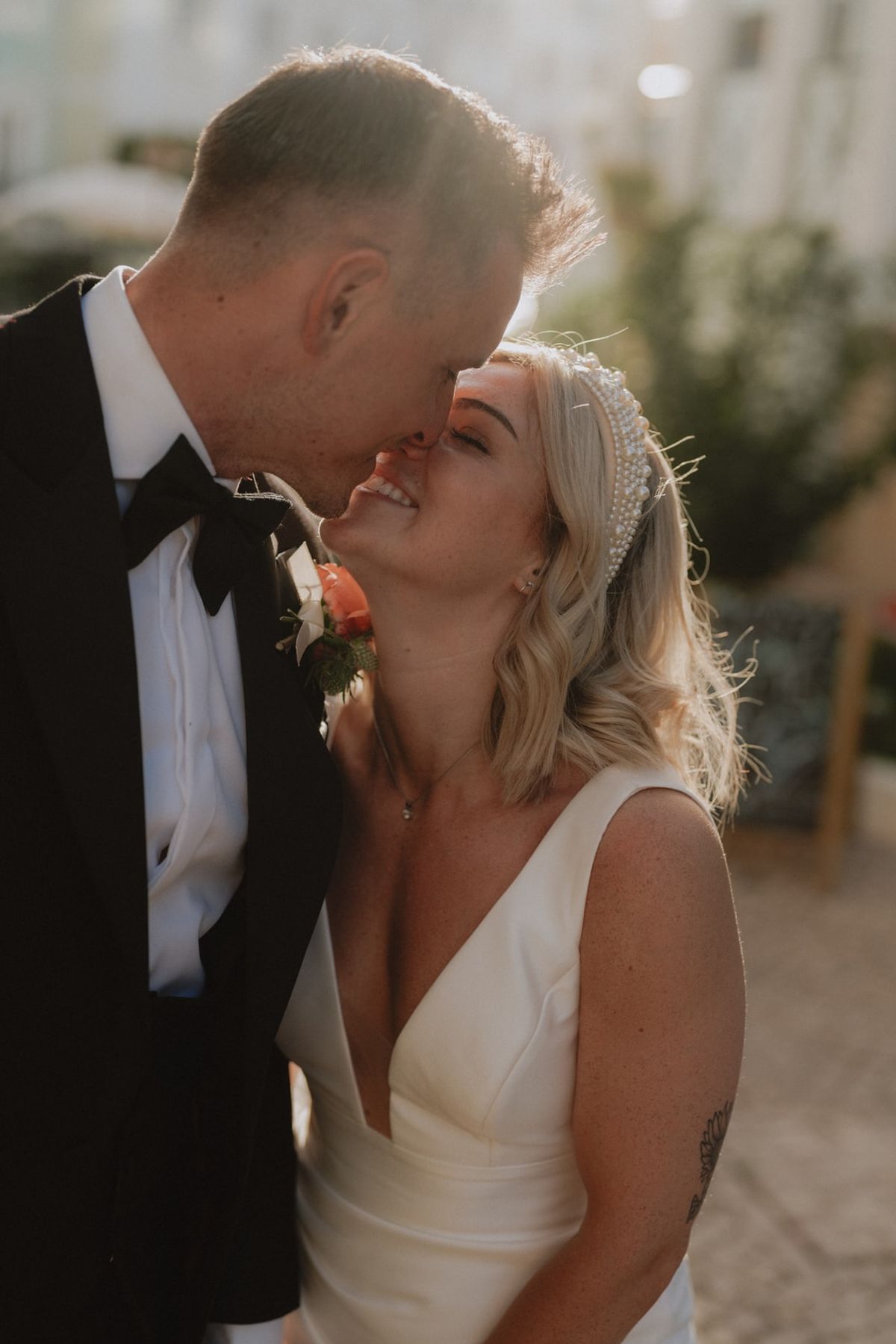 Bridal makeup by Bárbara Santos, photographed on a wedding day in Portugal
