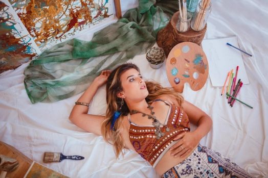 Maquilhagem editorial por Bárbara Santos, criada para uma sessão fotográfica