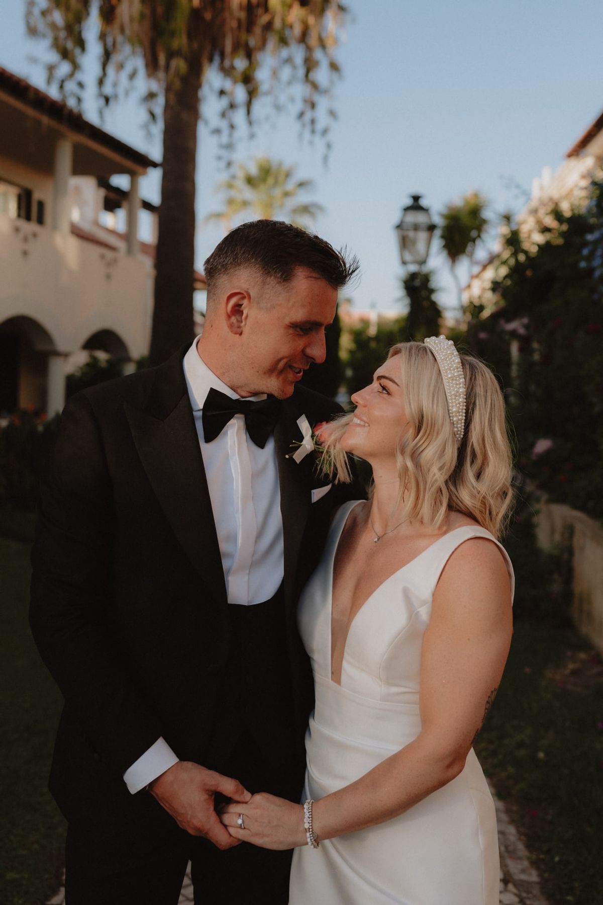 Bridal makeup by Bárbara Santos, photographed on a wedding day in Portugal