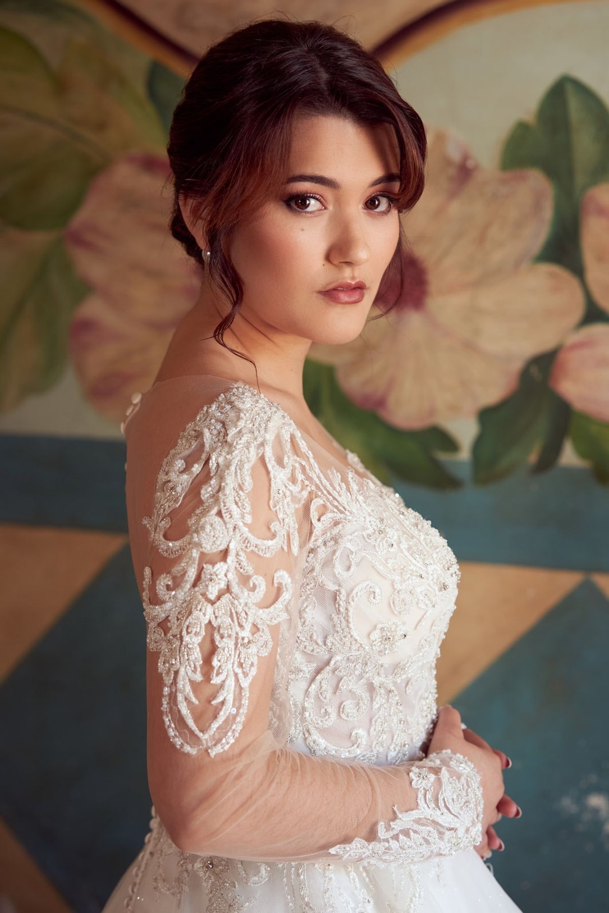Bridal makeup by Bárbara Santos, photographed on a wedding day in Portugal