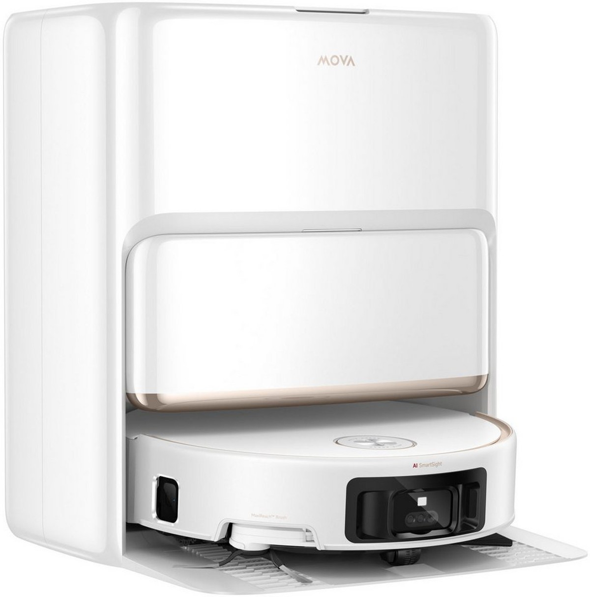 Mova Saugroboter Z60 Ultra Roller Complete, App- & Sprachsteuerung, 700 W, mit Beutel, Vollautomatische Basisstation, Anti-Verhedderungsbürste
