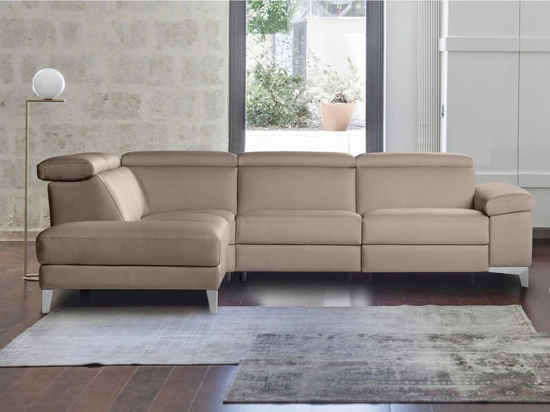 CALIA ITALIA Ecksofa Nove, mit erstklassigen Sitzkomfort und Komfortfunktion, L-Form, mit hochwertigem Lederbezug