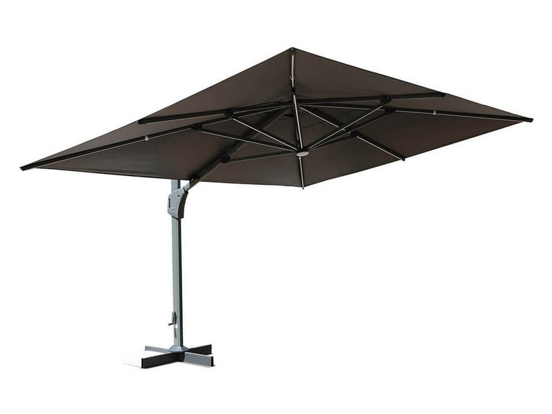 HOME DELUXE Sonnenschirm LED DIARO - ohne Schirmständer, LxB: 400x300 cm, 360° Drehfunktion, Solarbetriebene LED-Leuchten