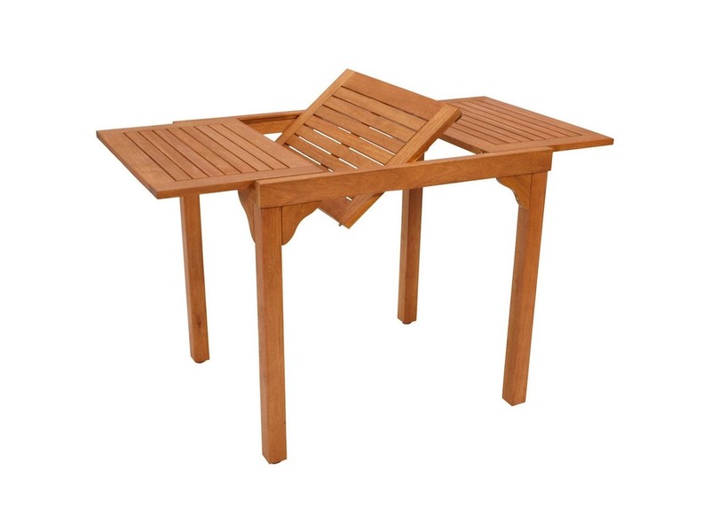DEGAMO Gartentisch RIO, ausziehbar 80/120x70,5cm, Eukalyptus geölt