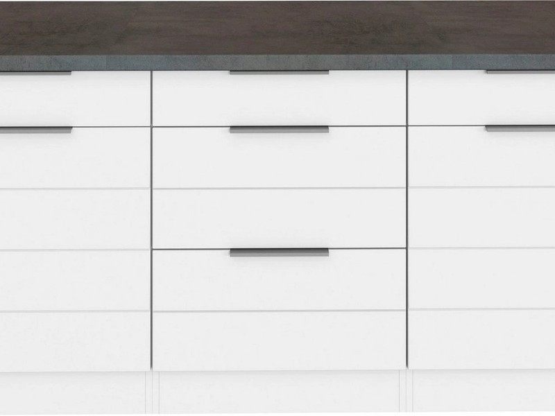 KOCHSTATION Unterschrank KS-Luhe 180 cm breit, für viel Stauraum, MDF-Fronten mit waagerechter Lisene