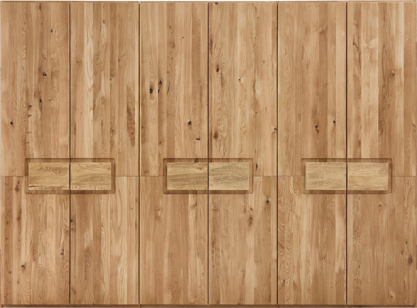 Home affaire Kleiderschrank Ambroise aus Wildeiche, erhältlich in verschiedenen Breiten Massivholz-Kleiderschrank, im 50 cm Raster planbar