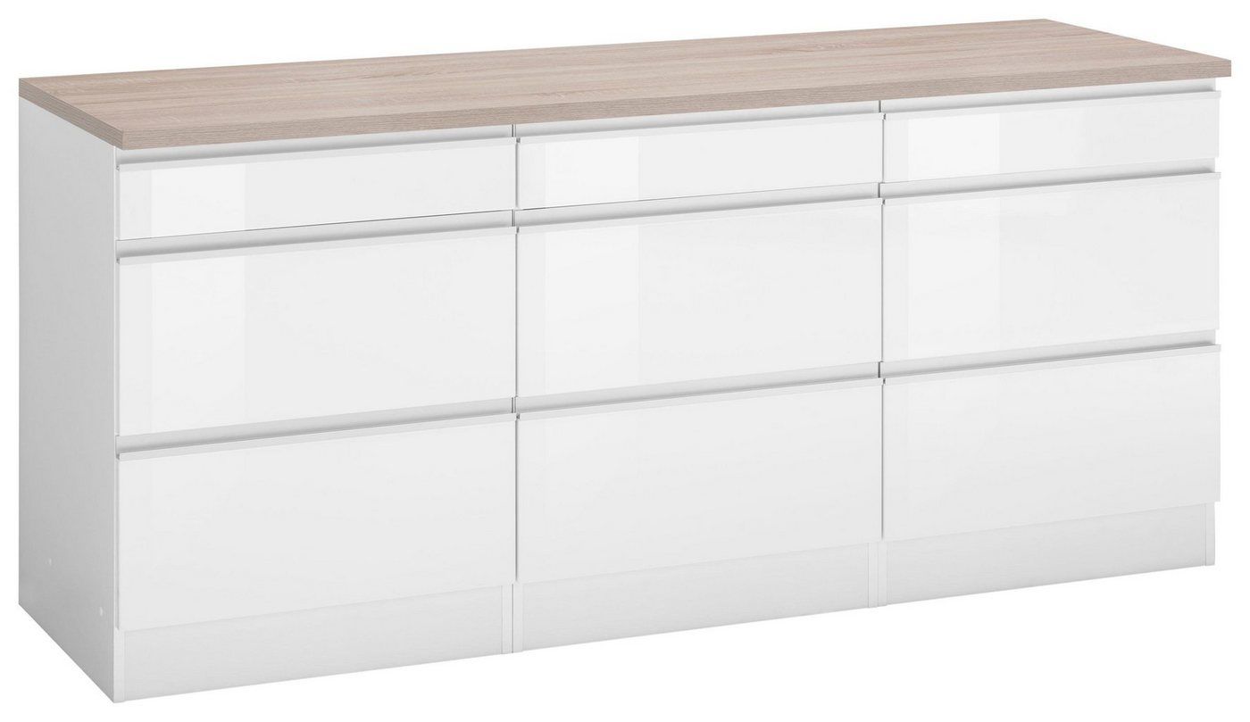 KOCHSTATION Unterschrank KS-Ohio Breite 180 cm