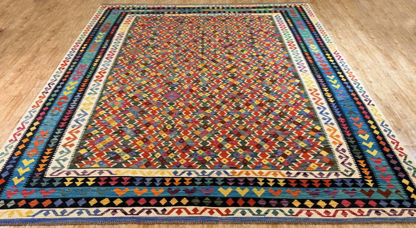 Rug Studios Teppich KELIM ORIGINAL HANDGEARBEITET, Rechteckig, Höhe: 5 mm, Handgefertigt, 309 x 386 cm, Multi