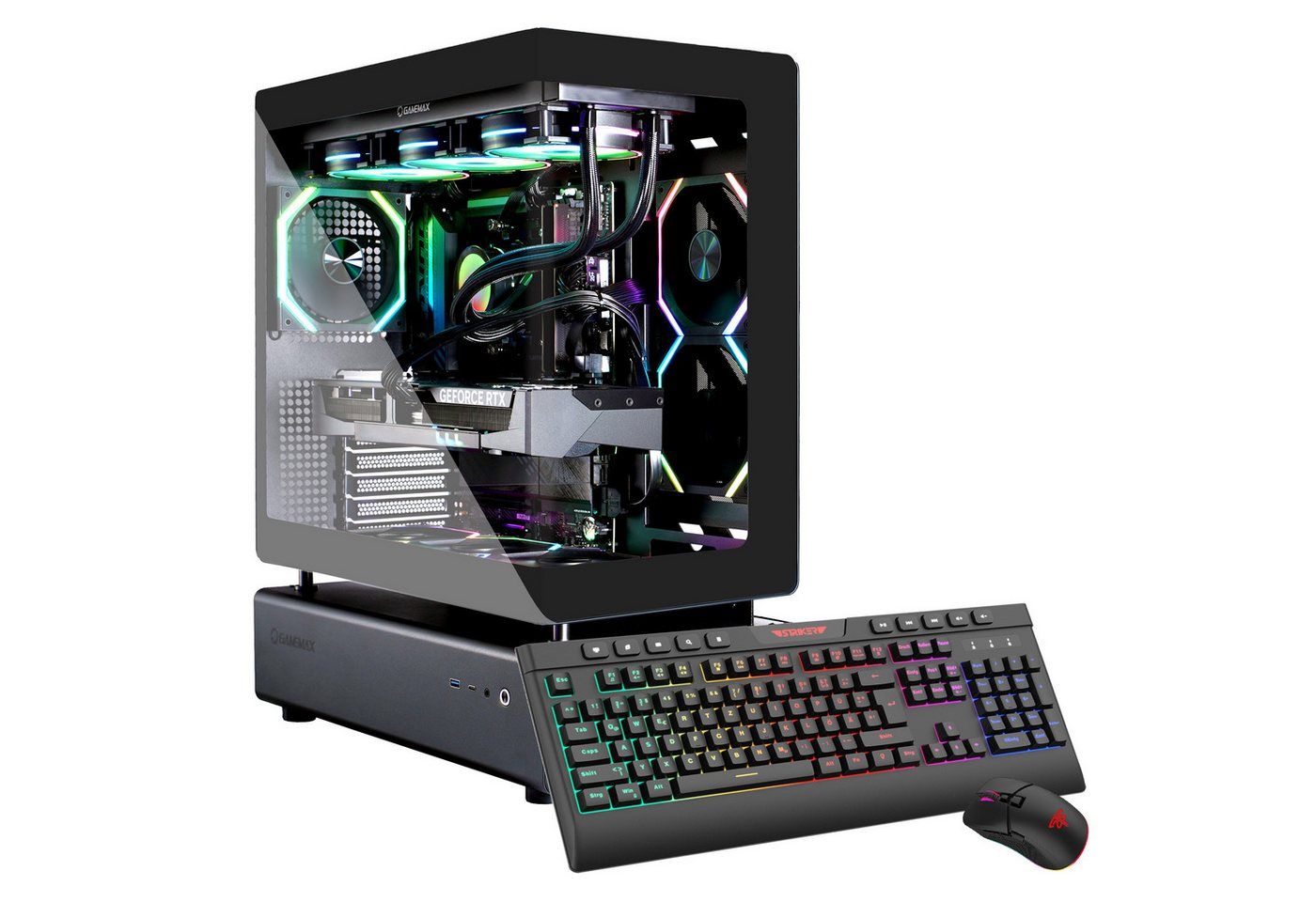 GAMEMAX N80 BK 8043 AMD Ryzen 9 9950X3D 32GB DDR5 2TB SSD RTX 5080 Gaming-PC (AMD Ryzen 9 9950X3D, RTX 5080, 32 GB RAM, 2000 GB SSD, Wasserkühlung, Windows 11, DDR5 RAM, Wasserkühlung)