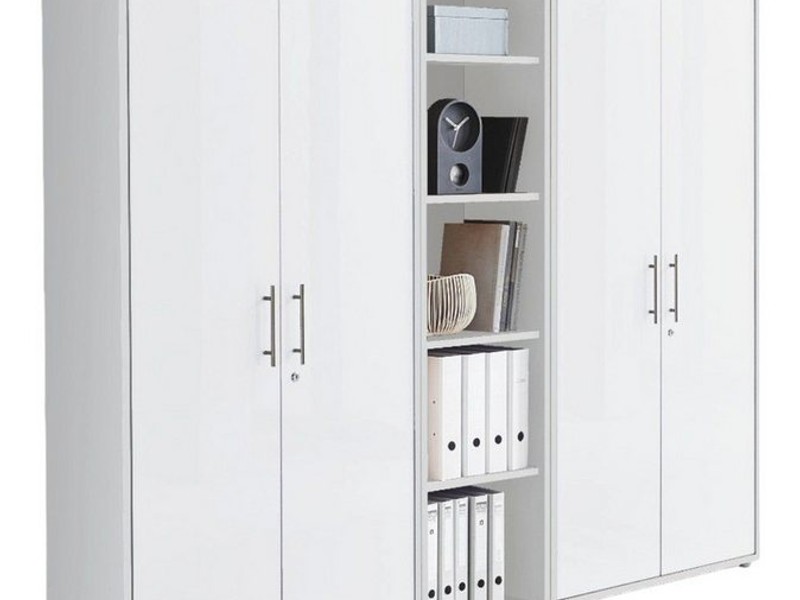 BMG Möbel Aktenschrank Büromöbel Office Edition 10 (Aktenschrank Regal Set, besteht aus 2x Aktenschrank und 1x Regal) mit viel Stauraum, abschließbar