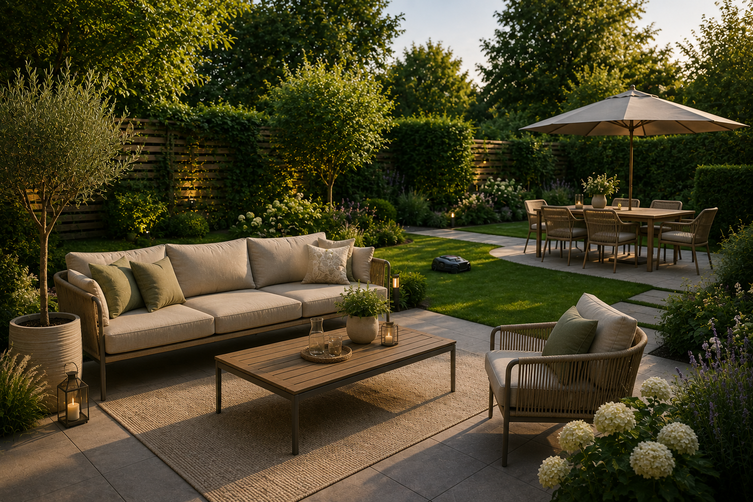 Gartenmöbel – KI-generierte Visualisierung