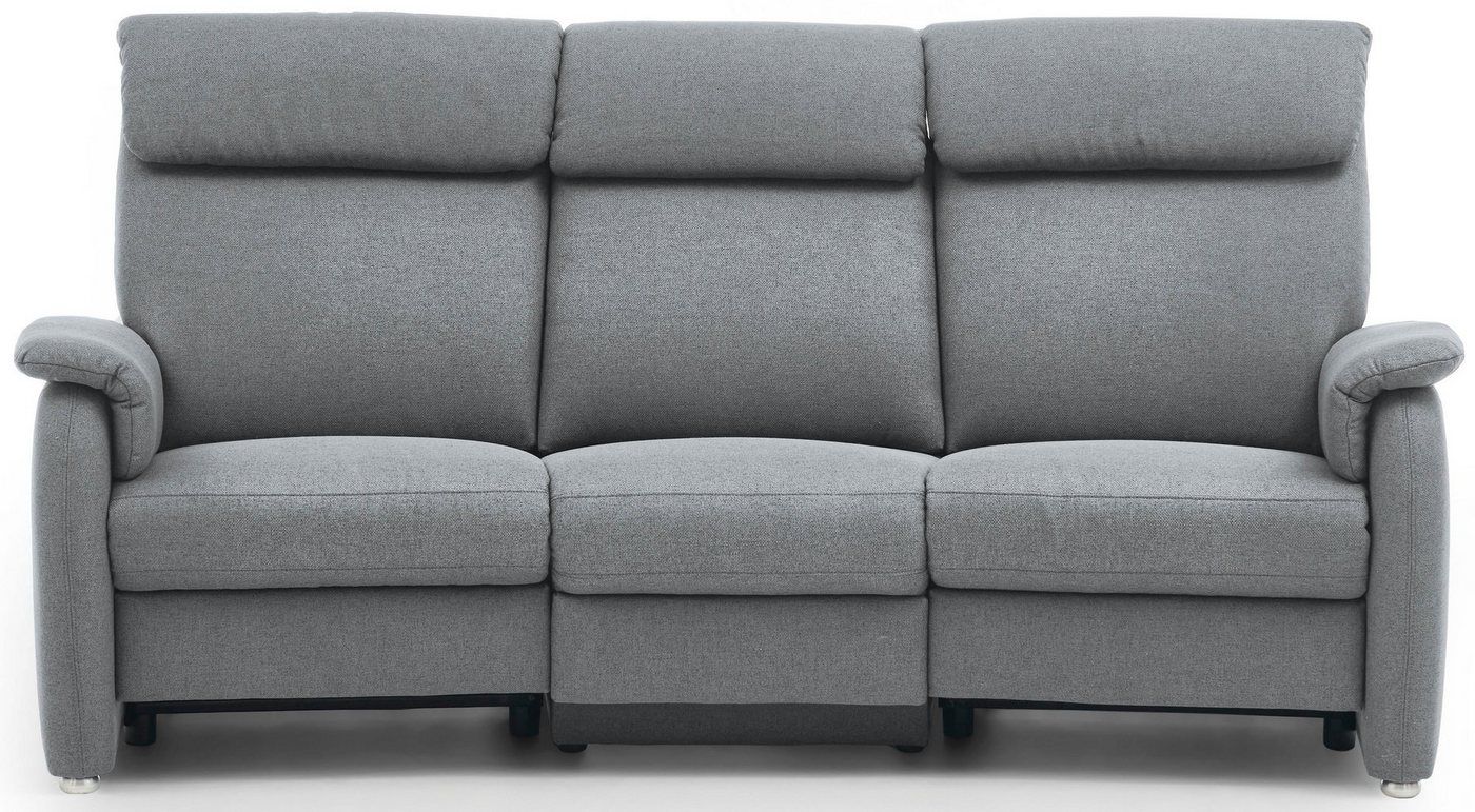 Home affaire 3-Sitzer Turin mit Steckdose und USB-Port auch in Easy care-Bezug, 2 x vollmotorische Relaxfunktion, herunterklappbarer Tisch