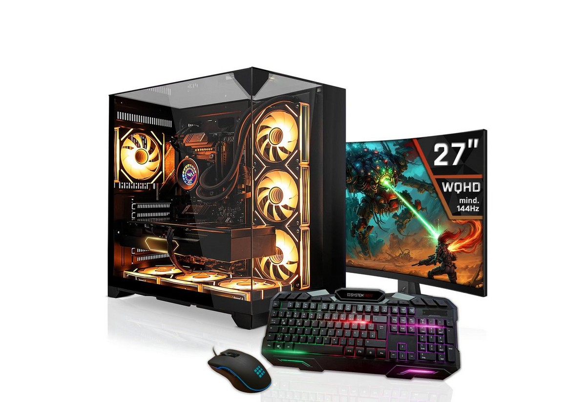 SYSTEMTREFF AMD Ryzen 9 9950X3D mit Nvidia GeForce RTX 5090 32GB Gaming-PC-Komplettsystem (27", AMD 9950X3D 9950X3D, Nvidia GeForce RTX 5090, 32 GB RAM, 2000 GB SSD)
