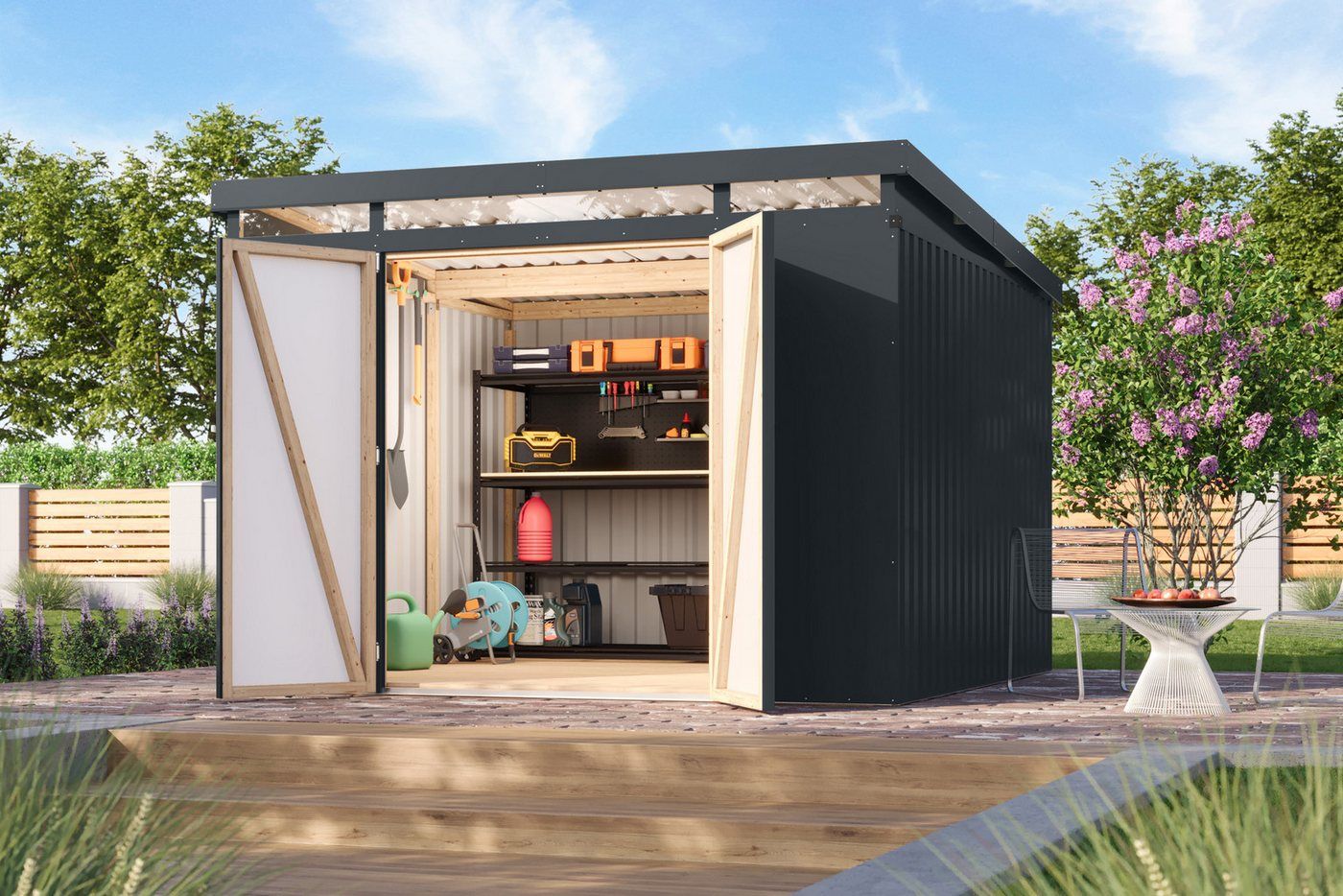Karibu Gerätehaus Argonium 3,5, BxT: 290x292 cm, Made in Germany