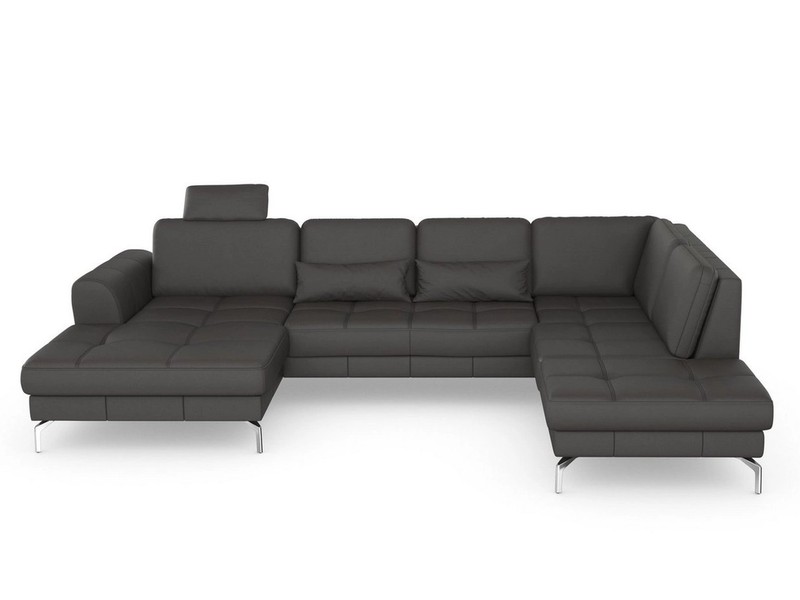 sit&more Wohnlandschaft Bendigo U-Form, inklusive Sitztiefenverstellung, Bodenfreiheit 15 cm, in 2 Fußfarben