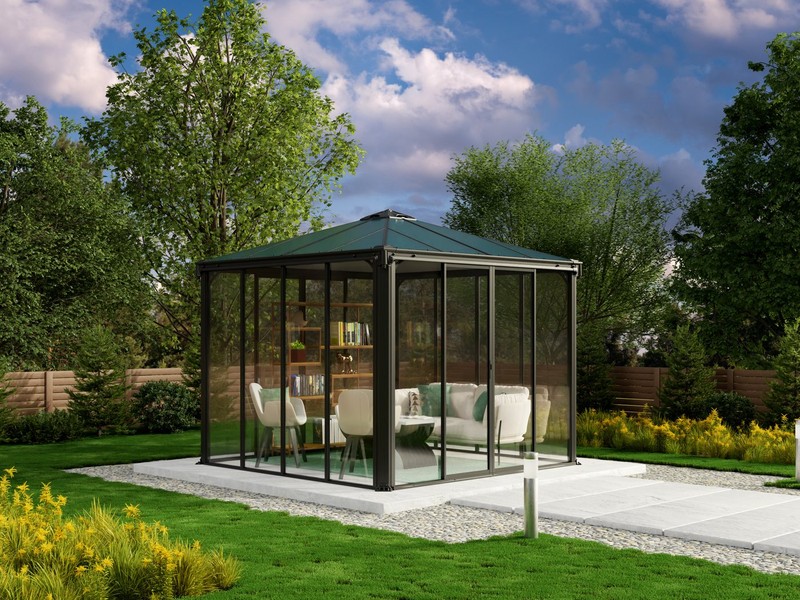 Palram - Canopia Pavillon Ledro 3000, mit 4 Seitenteilen, (Set), BxT: 295x295 cm