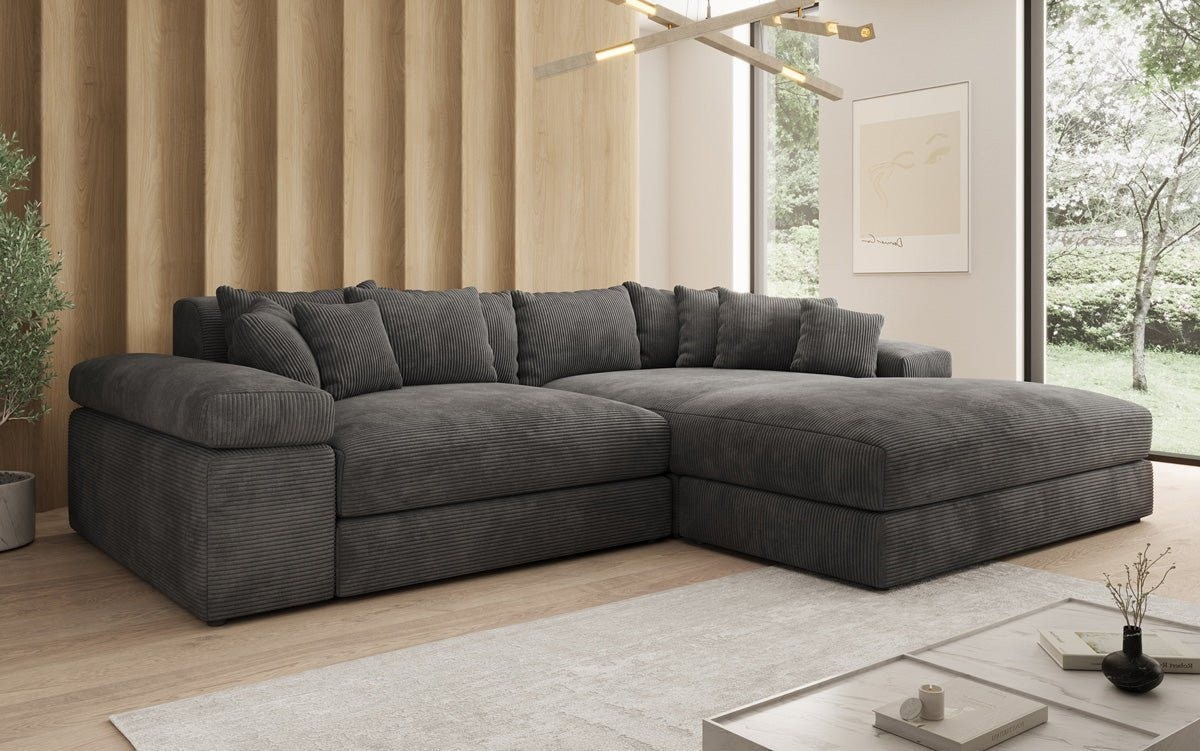 Luxusbetten24 Sofa Designer Sofa Bernardo, mit breiter Ottomane