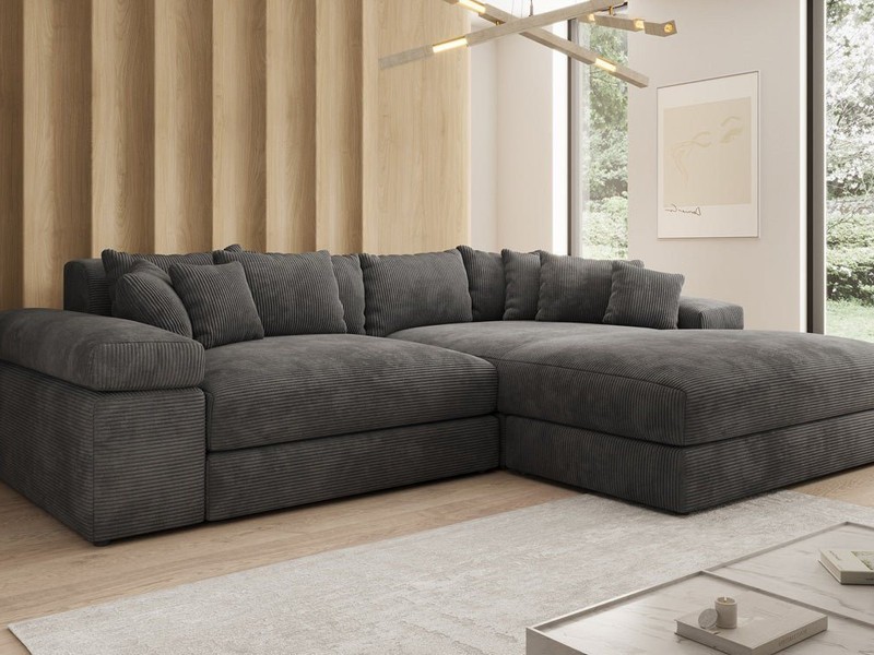 Luxusbetten24 Sofa Designer Sofa Bernardo, mit breiter Ottomane