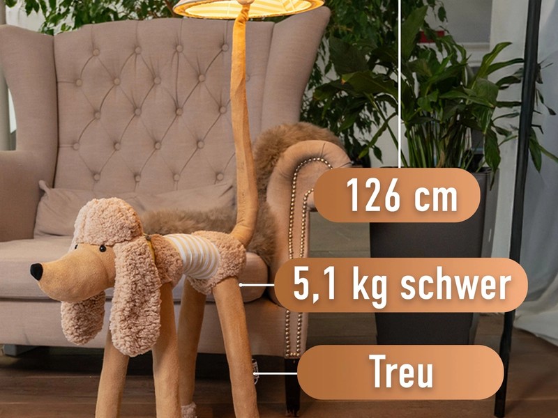 Bello – die Pudel‑Lampe (126 cm)
