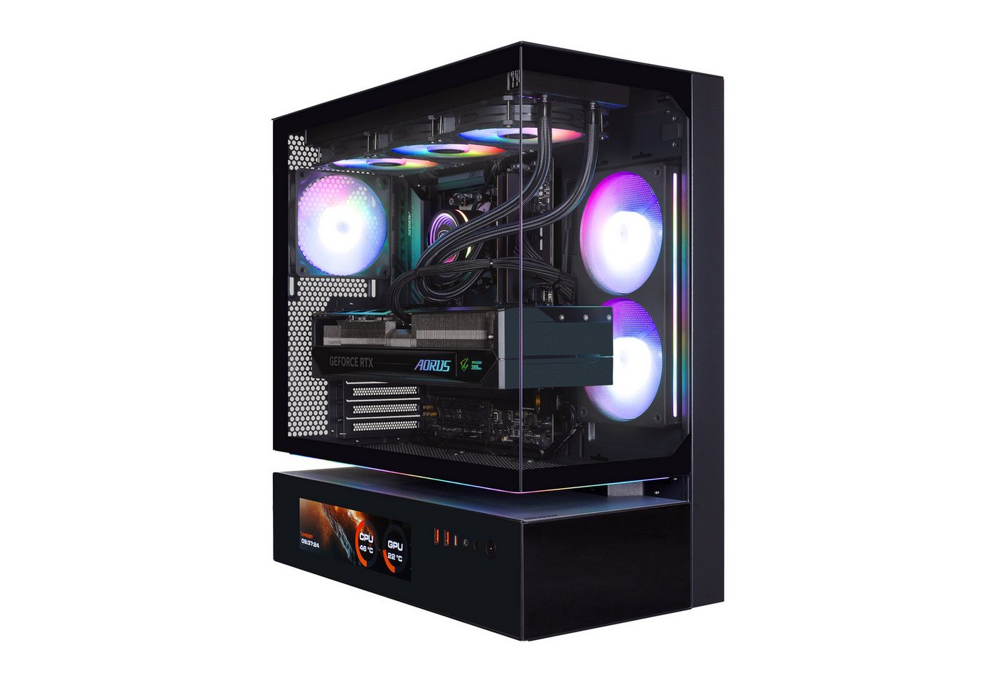 Cougar CFV235 Vision BK 8081 AMD Ryzen 7 9850X3D 32GB DDR5 2TB SSD RTX 5080 Gaming-PC (AMD Ryzen 7 9850X3D, RTX 5080, 32 GB RAM, 2000 GB SSD, Wasserkühlung, Windows 11, DDR5 RAM, Wasserkühlung)