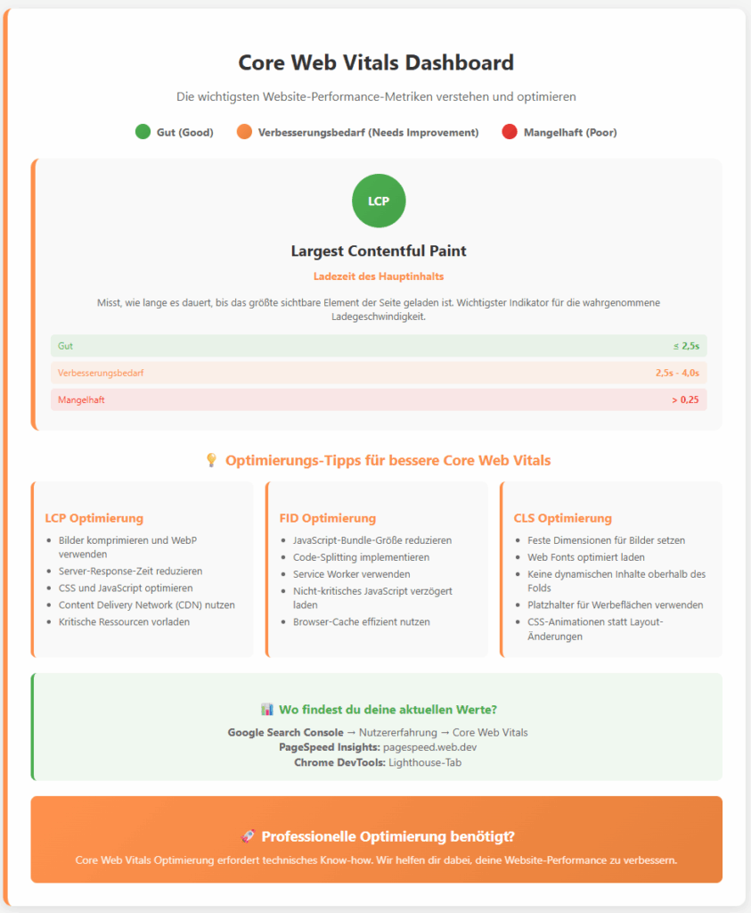 Core Web Vitals Dashboard