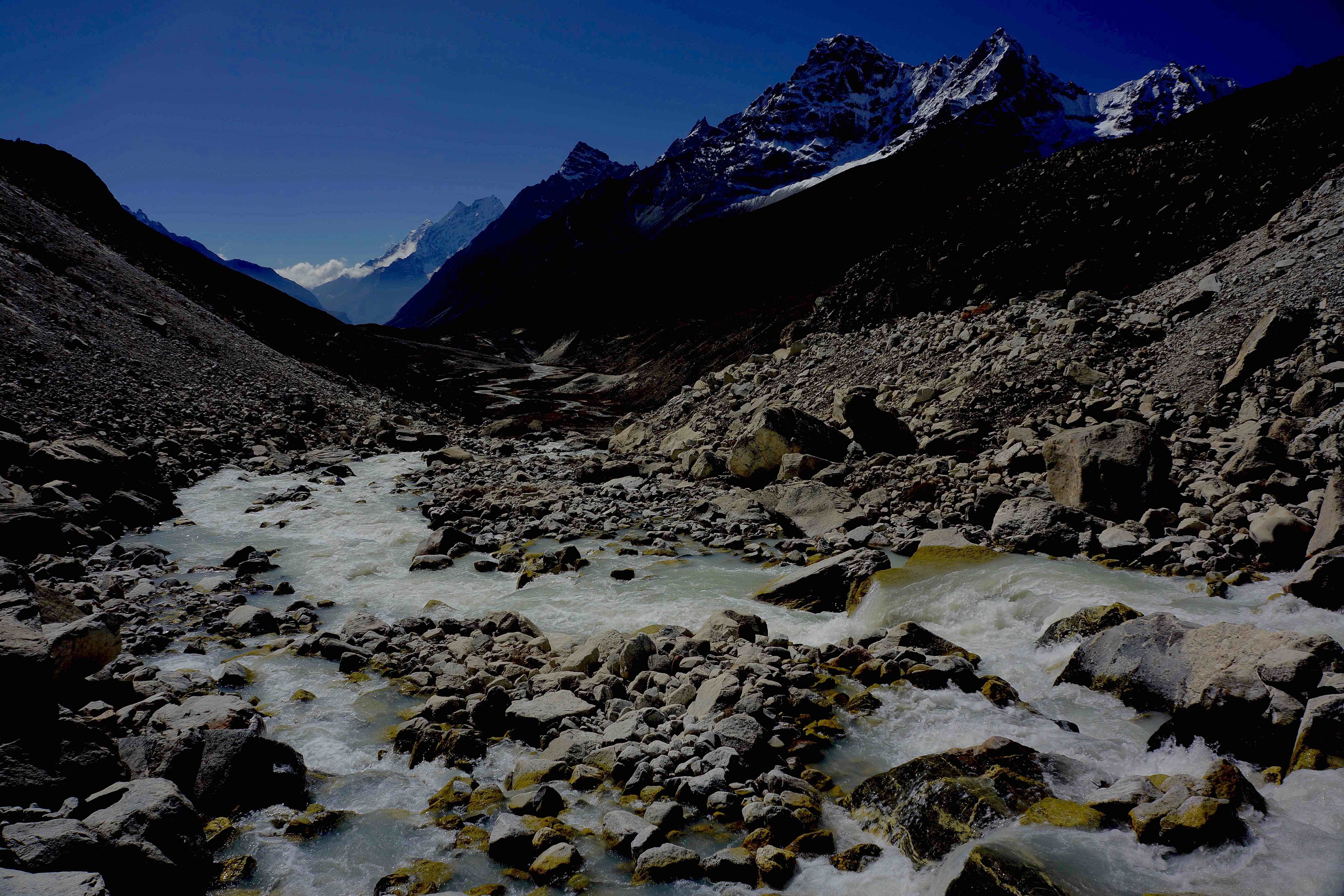 crossing the glacier