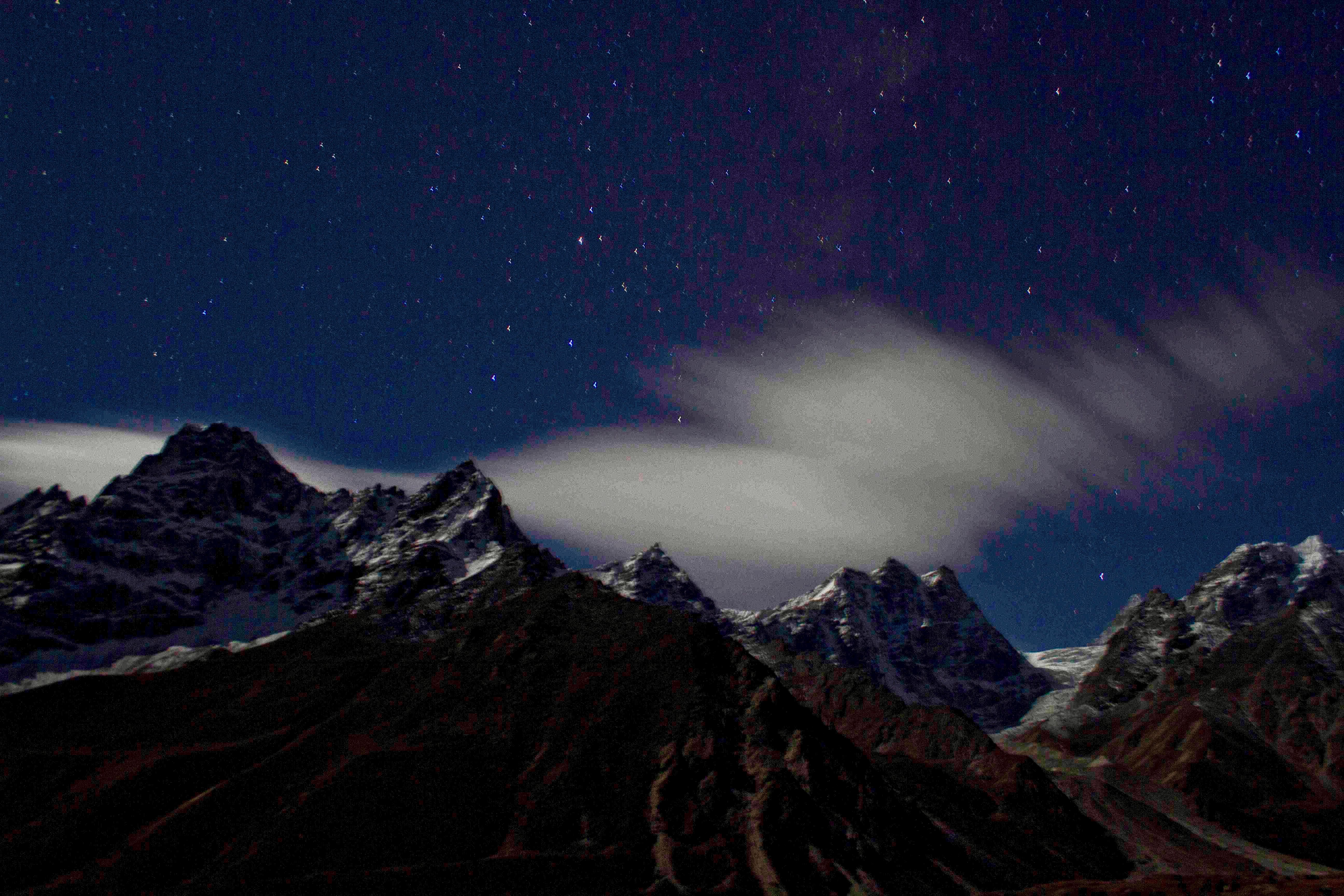 Long exposure of the sky line