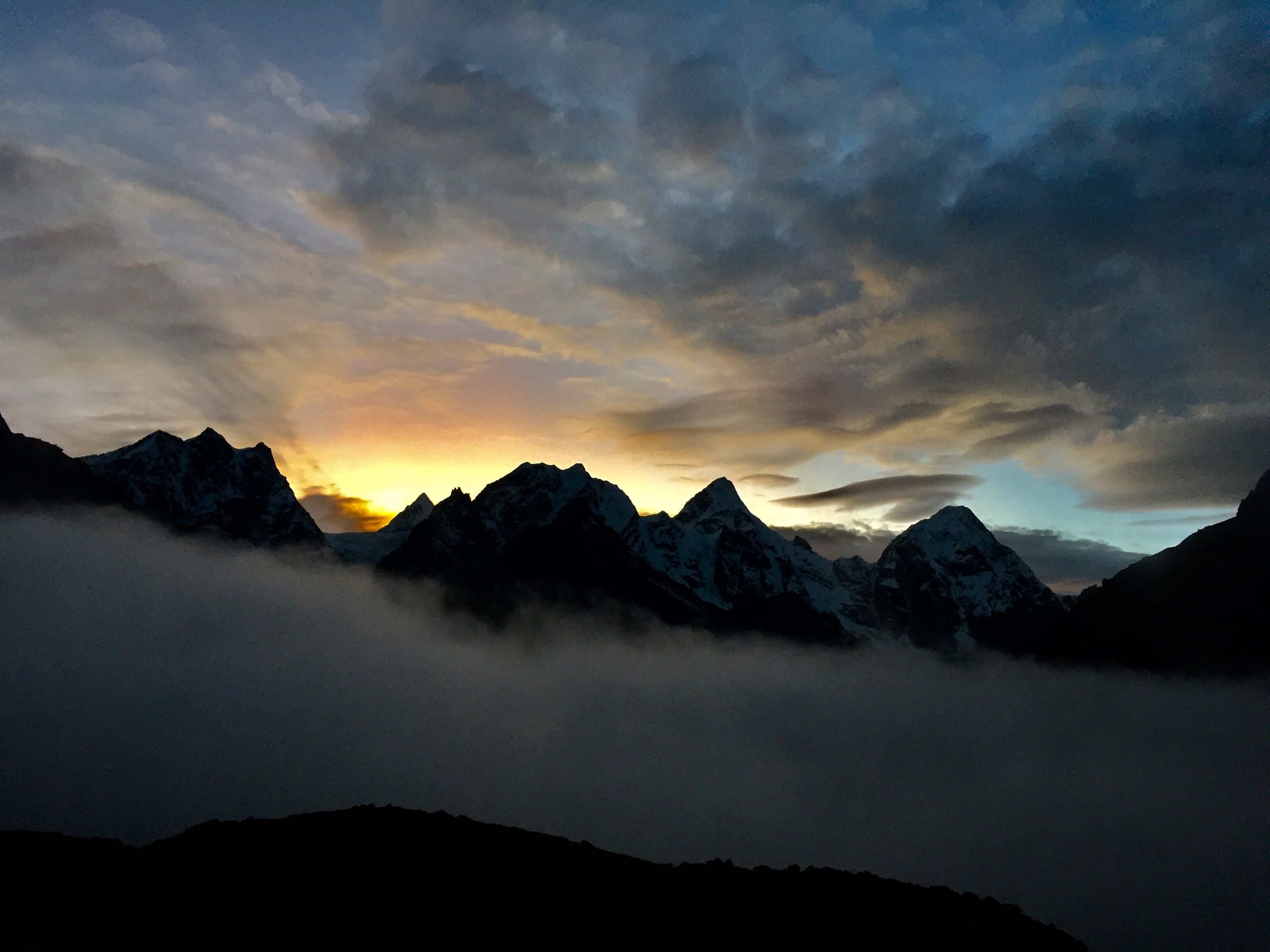 My last sunrise in the upper Himalayas