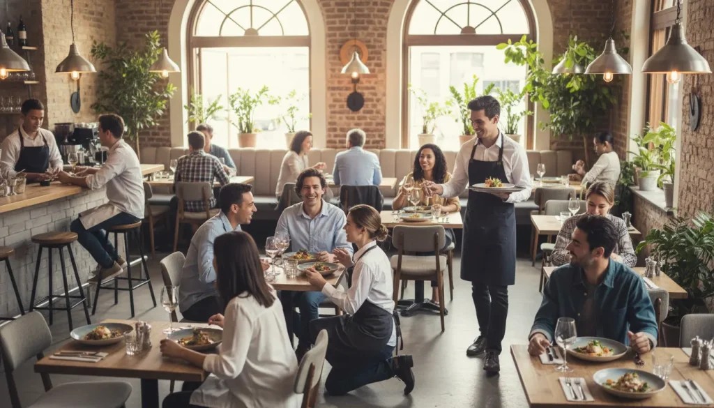 Staff focusing on service after implementing Self-Service Kiosks for Restaurant