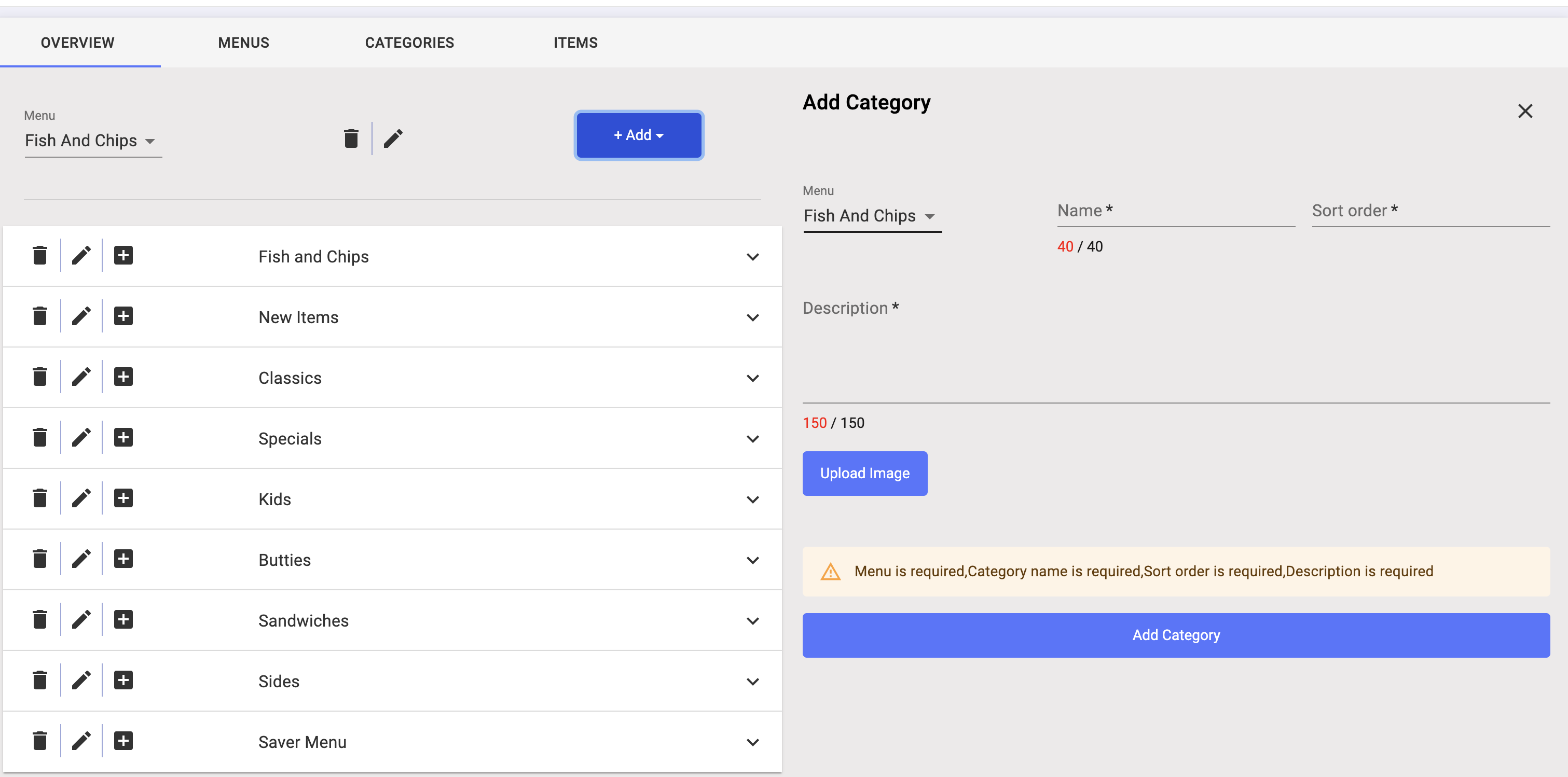 Menu maken in Kayana Partner Admin — figuur 4