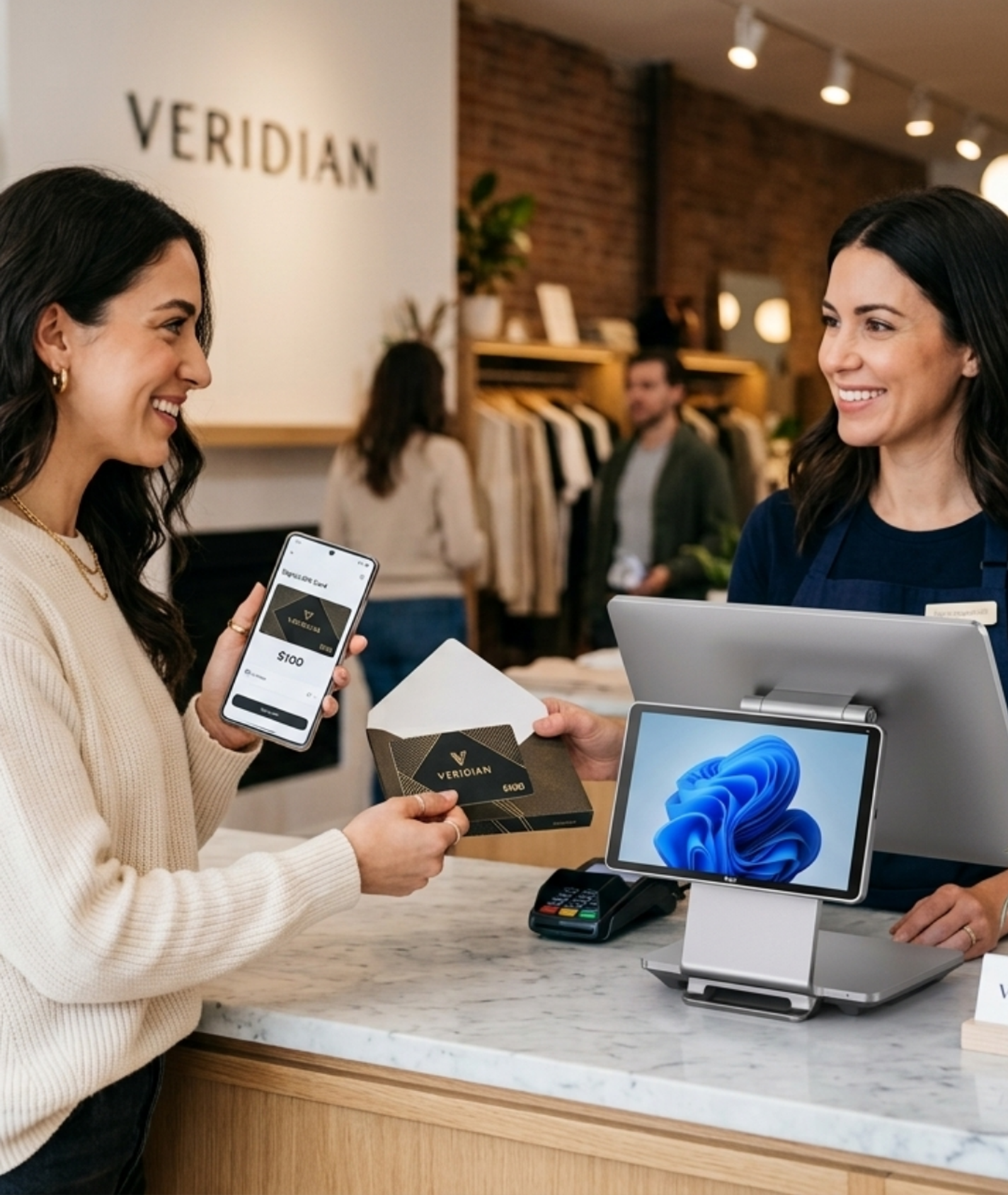Gift Cards in use during a payment