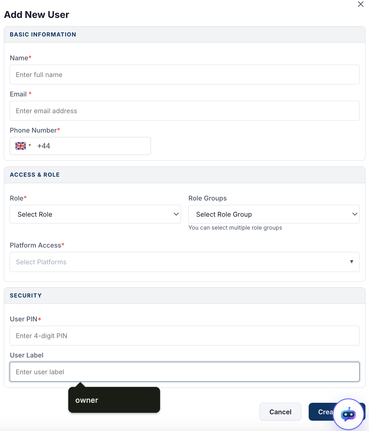 Een nieuwe gebruiker maken via Kayana Partner Admin