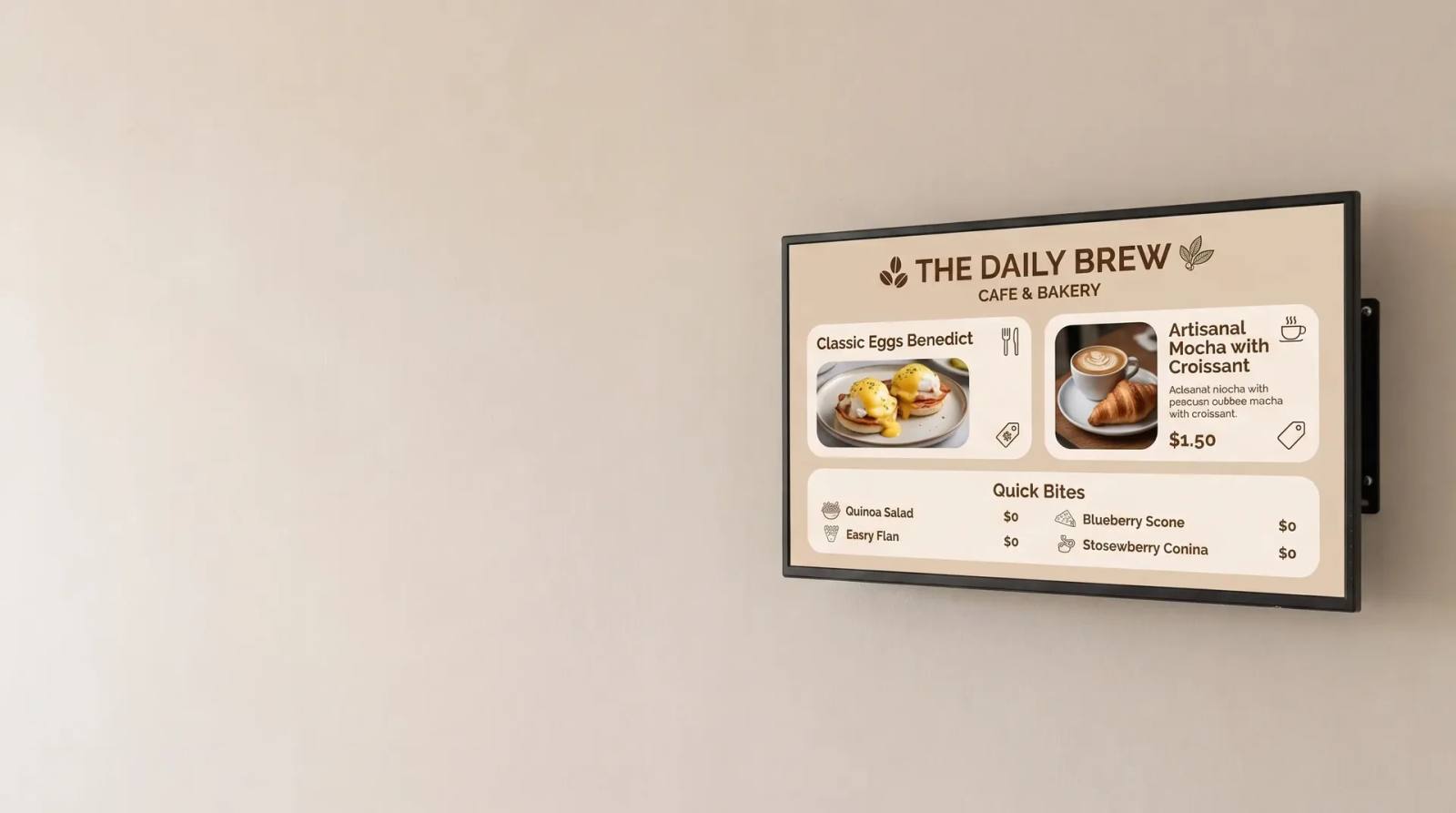menu display screen by Kayana