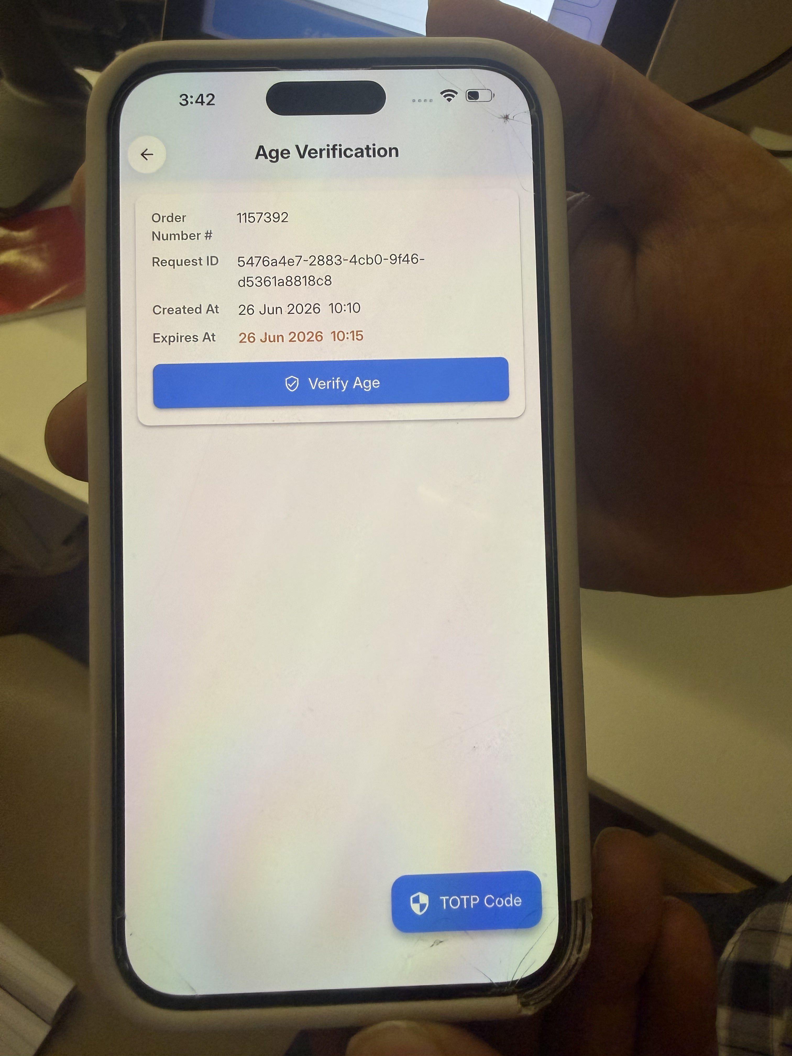 Verificación de edad en Kayana Kiosk — paso 3